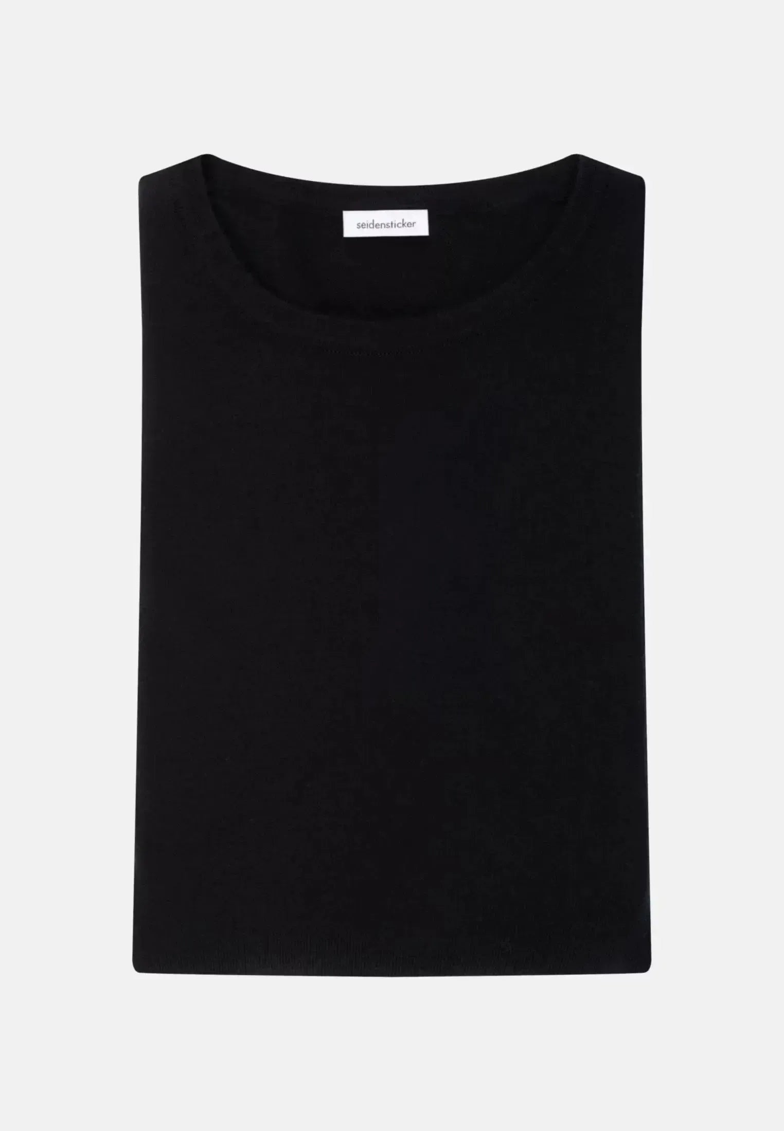 Merino Wool Crewneck Knit Black-seidensticker uk