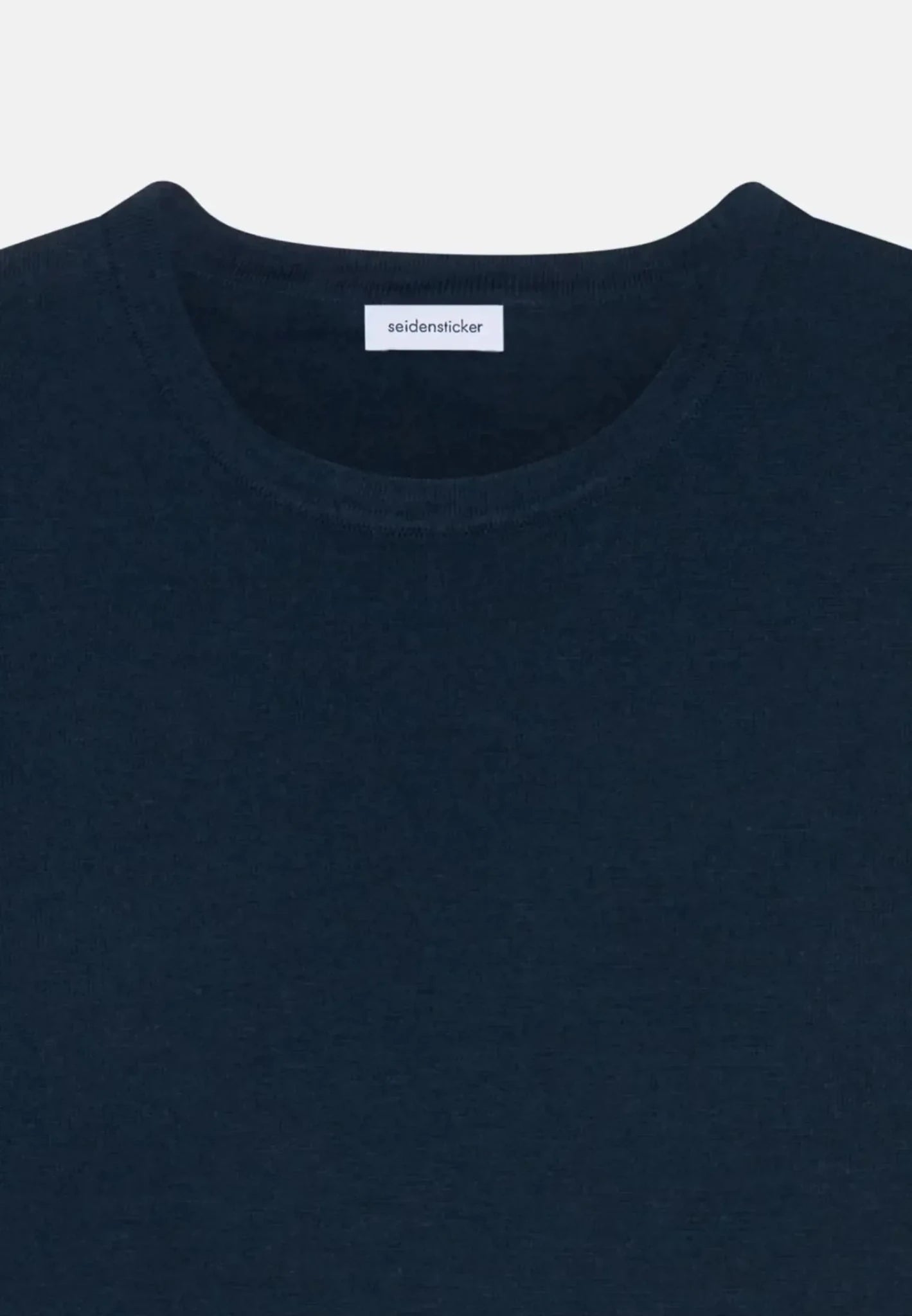 Seidensticker Merino Wool Crewneck Knit Dark Blue - 01.251600-19-S - seidensticker.co.uk