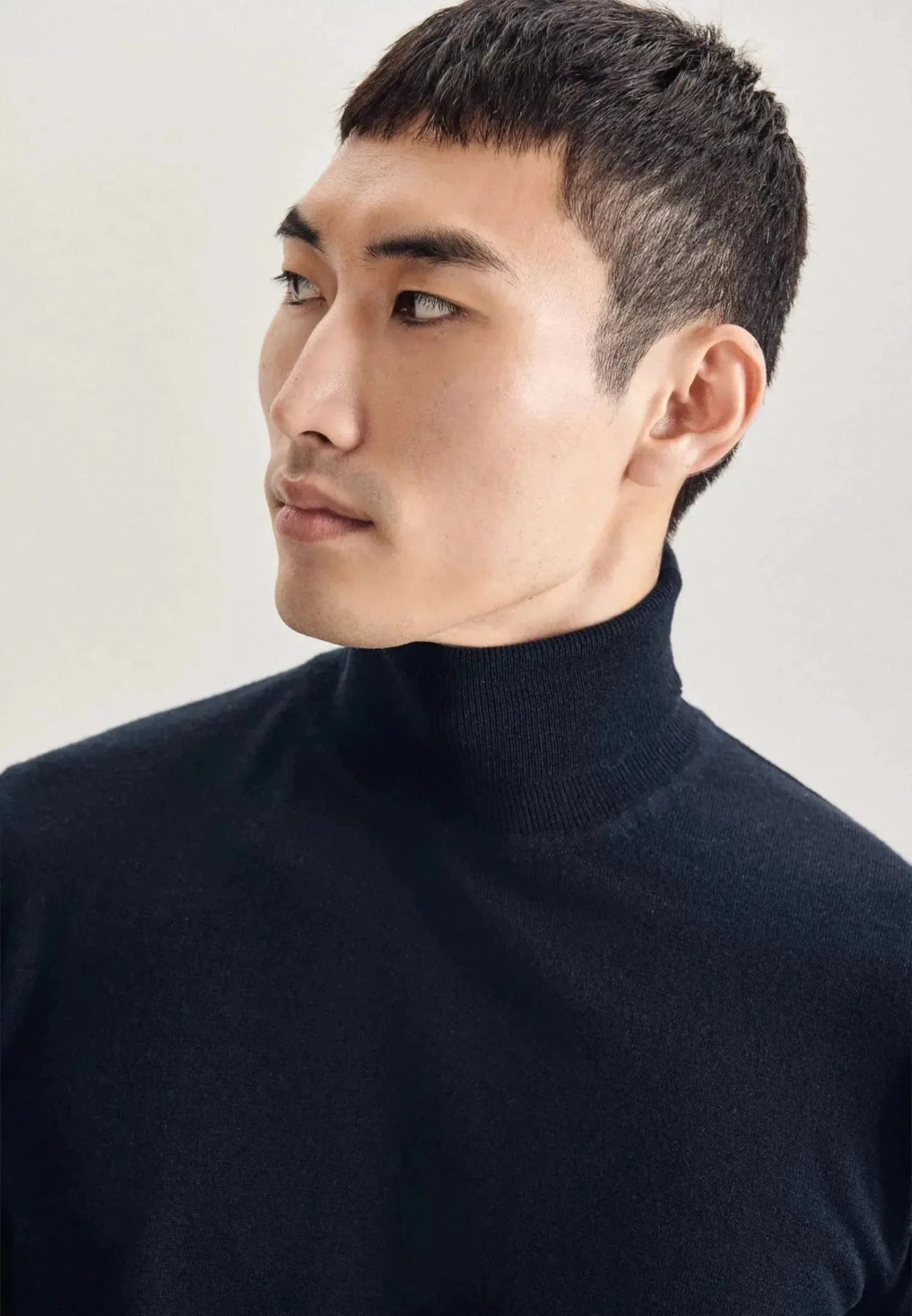 Seidensticker Merino Wool Roll Neck Knit Dark Blue - 01.251580-19-S - seidensticker.co.uk