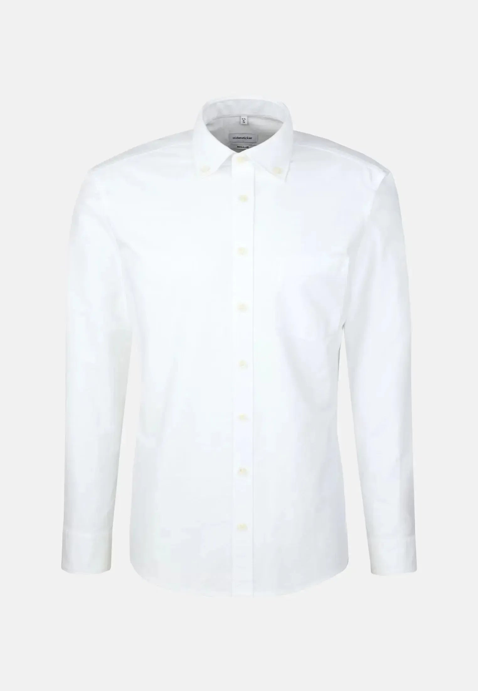 Regular Fit Button Down Oxford Shirt White-seidensticker uk