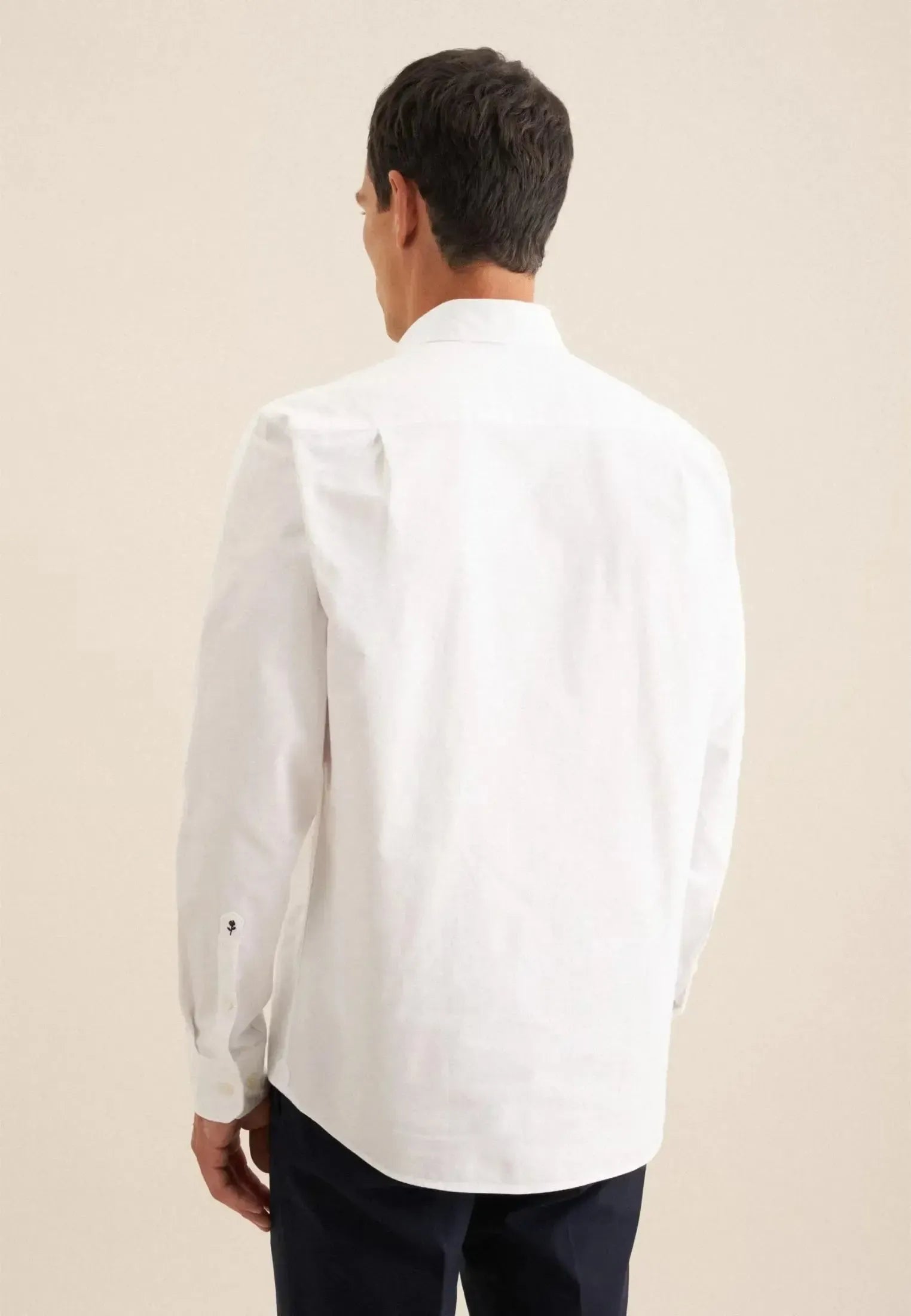 Regular Fit Button Down Oxford Shirt White-seidensticker uk