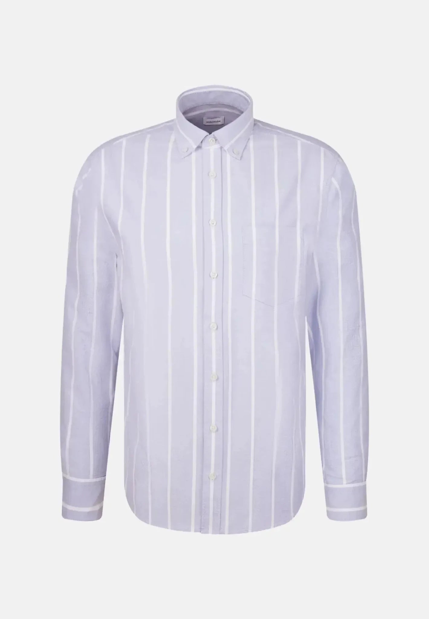 Seidensticker Regular Fit Button Down Striped Oxford Shirt Light Blue - 01.146732-13-38 - seidensticker.co.uk