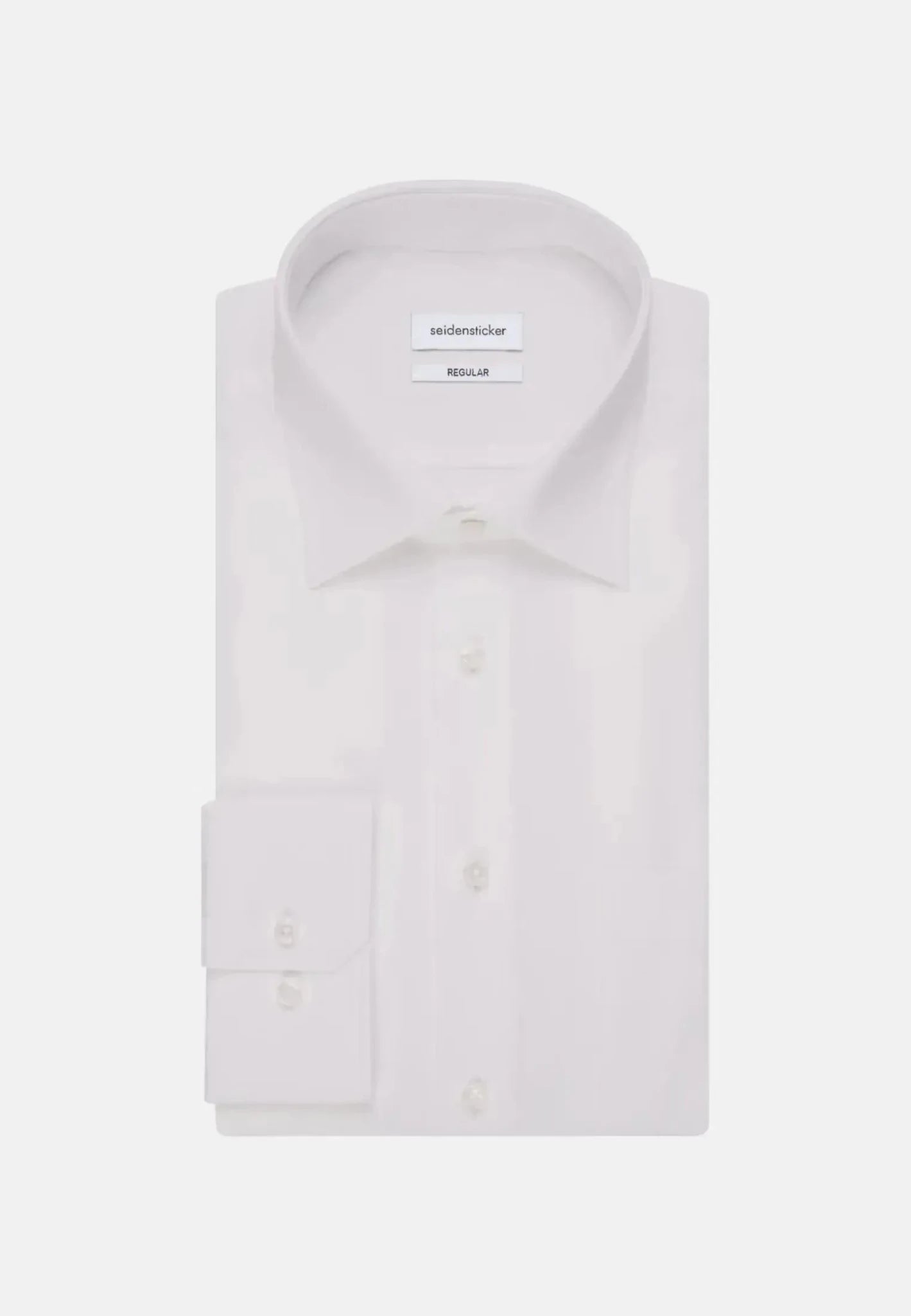 Seidensticker Regular Fit Easy Iron Kent Collar Business Shirt White - 01.003000-01-38 - seidensticker.co.uk