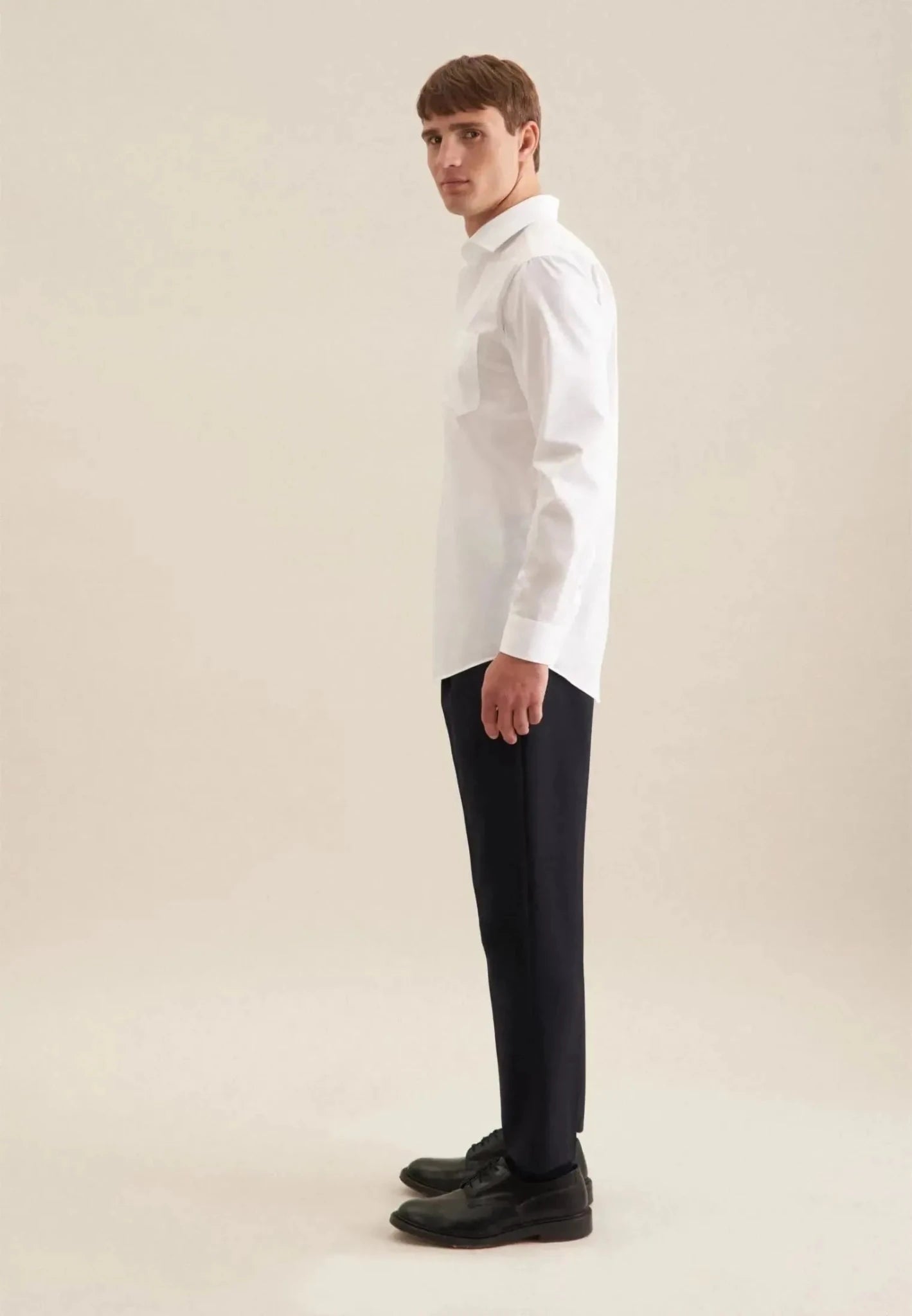 Seidensticker Regular Fit Easy Iron Kent Collar Business Shirt White - 01.003000-01-38 - seidensticker.co.uk