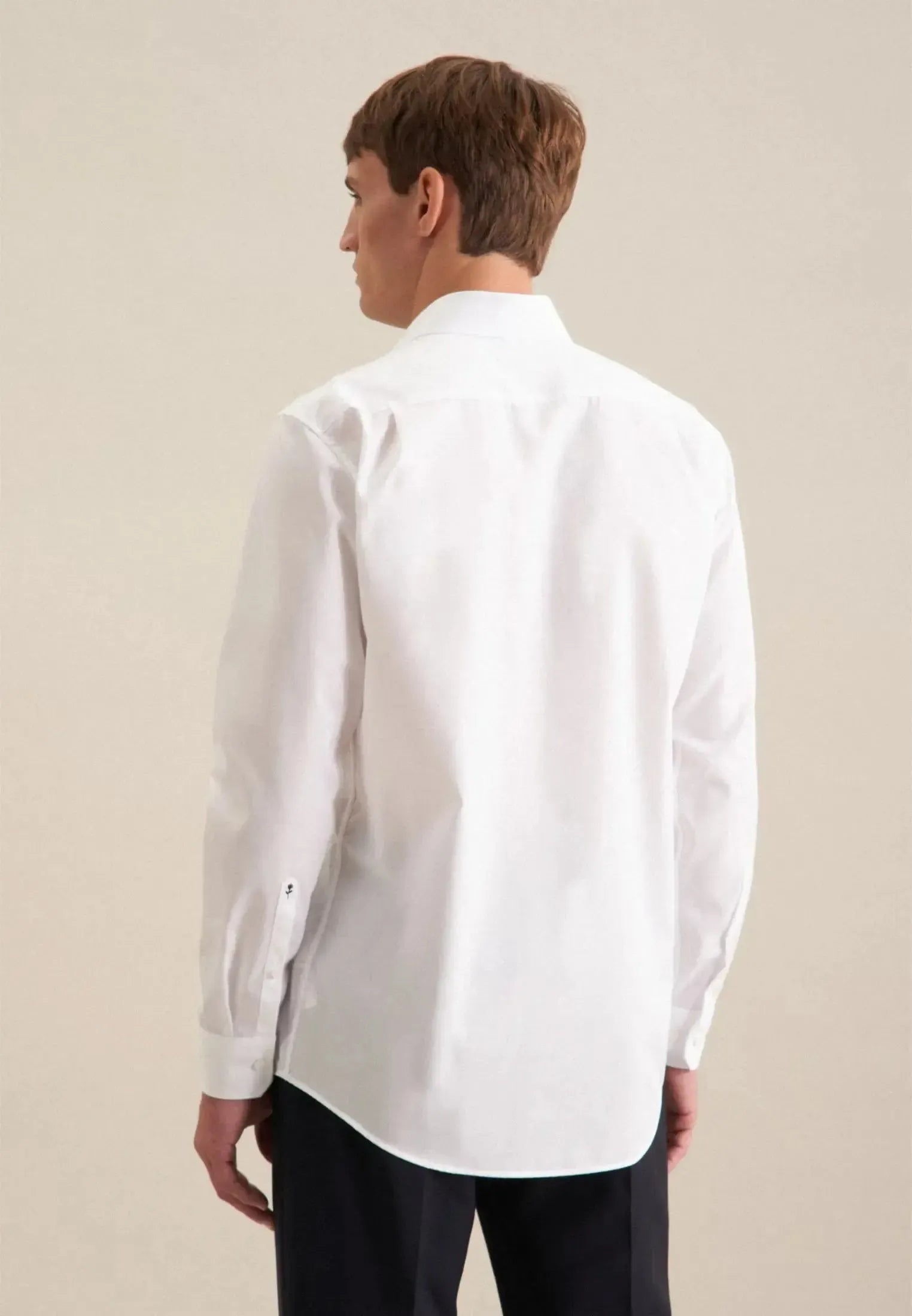 Regular Fit Easy Iron Kent Collar Business Shirt White-seidensticker uk