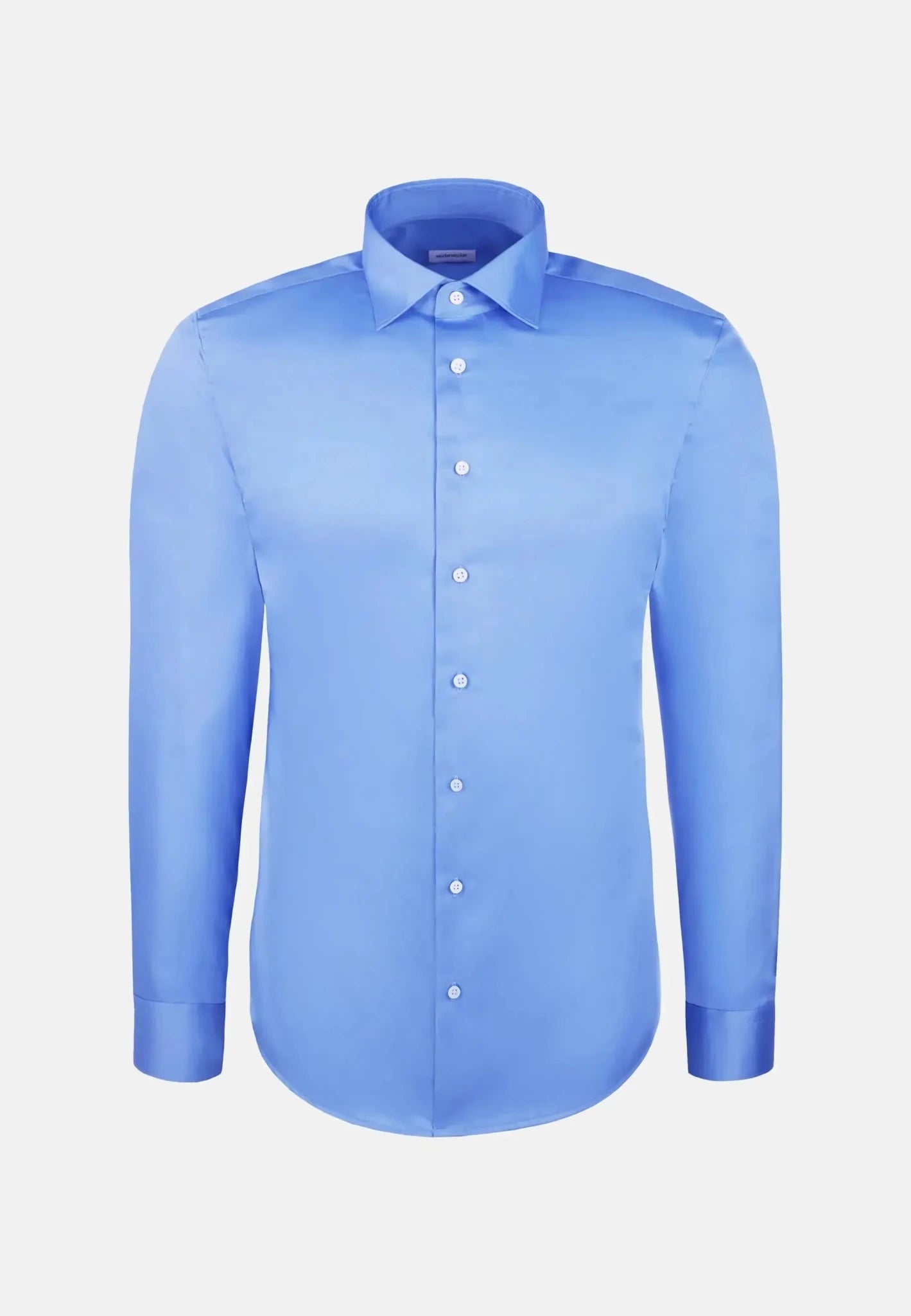 Seidensticker UK - Regular Fit Easy Iron New Kent Business Shirt Mid Blue - 01.145070-12-38