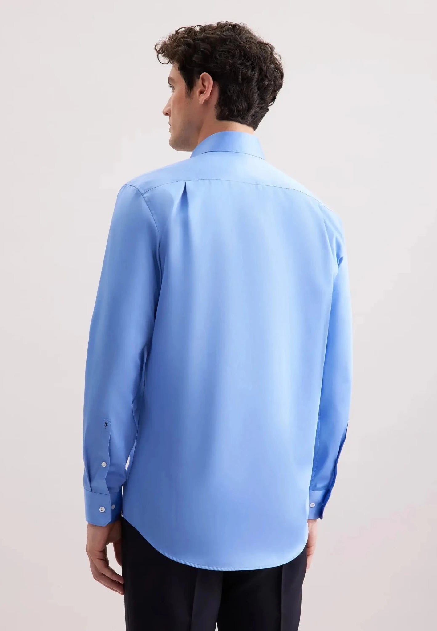 Seidensticker UK - Regular Fit Easy Iron New Kent Business Shirt Mid Blue - 01.145070-12-38