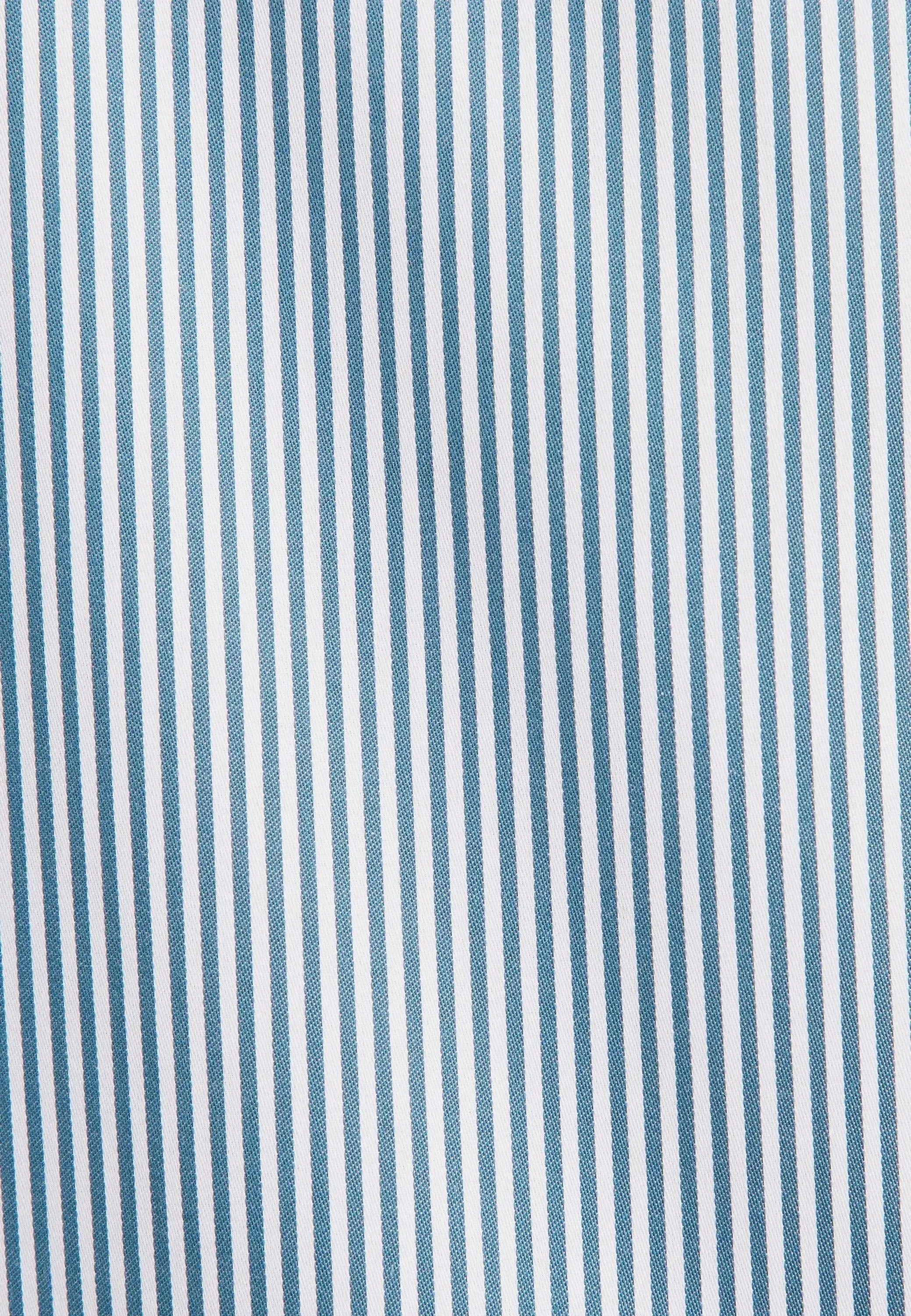 Regular Fit Easy Iron New Kent Striped Business Shirt Dark Teal-seidensticker uk