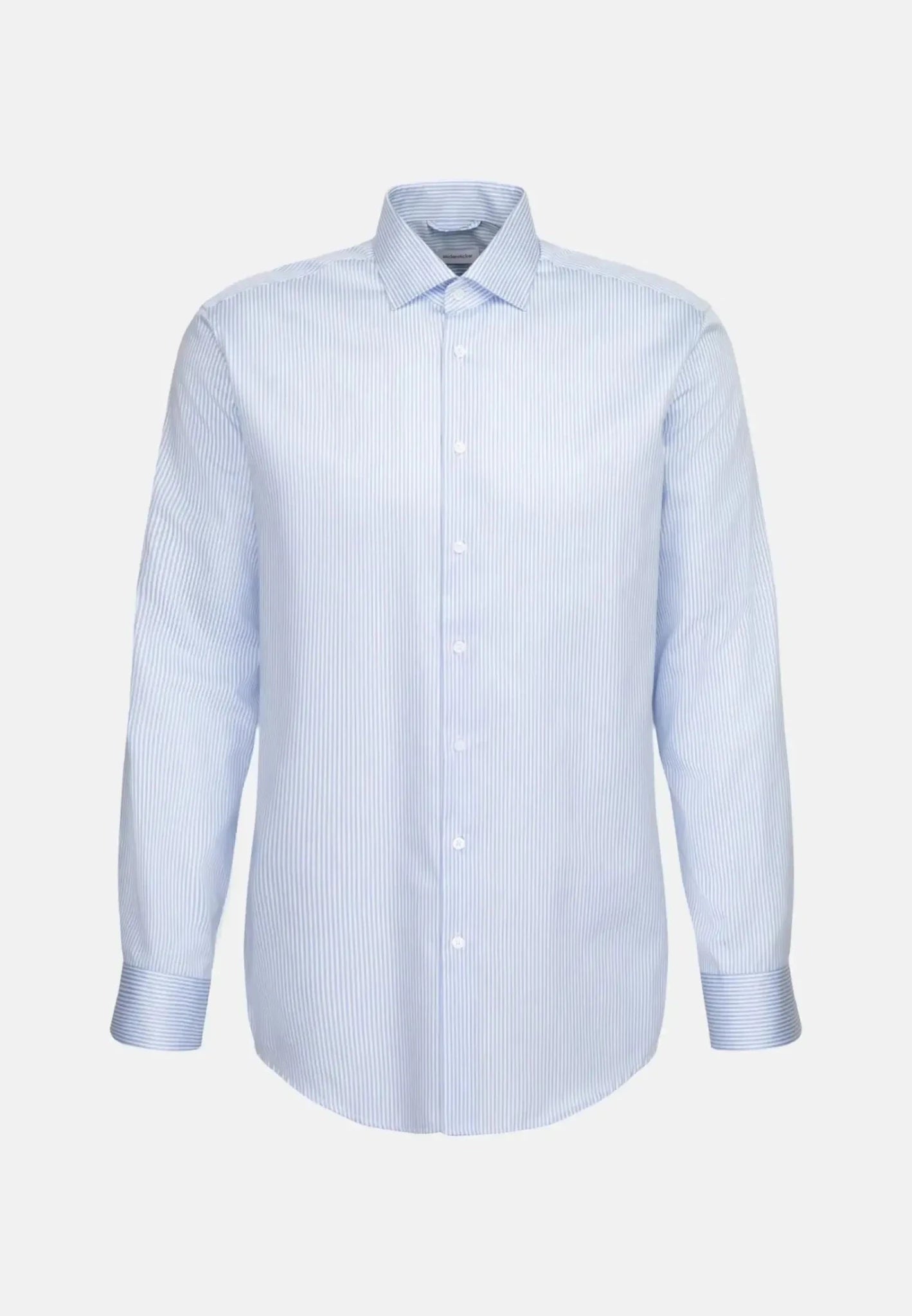 Seidensticker Regular Fit Easy Iron New Kent Striped Business Shirt Light Blue - 01.145080-11-38 - seidensticker.co.uk
