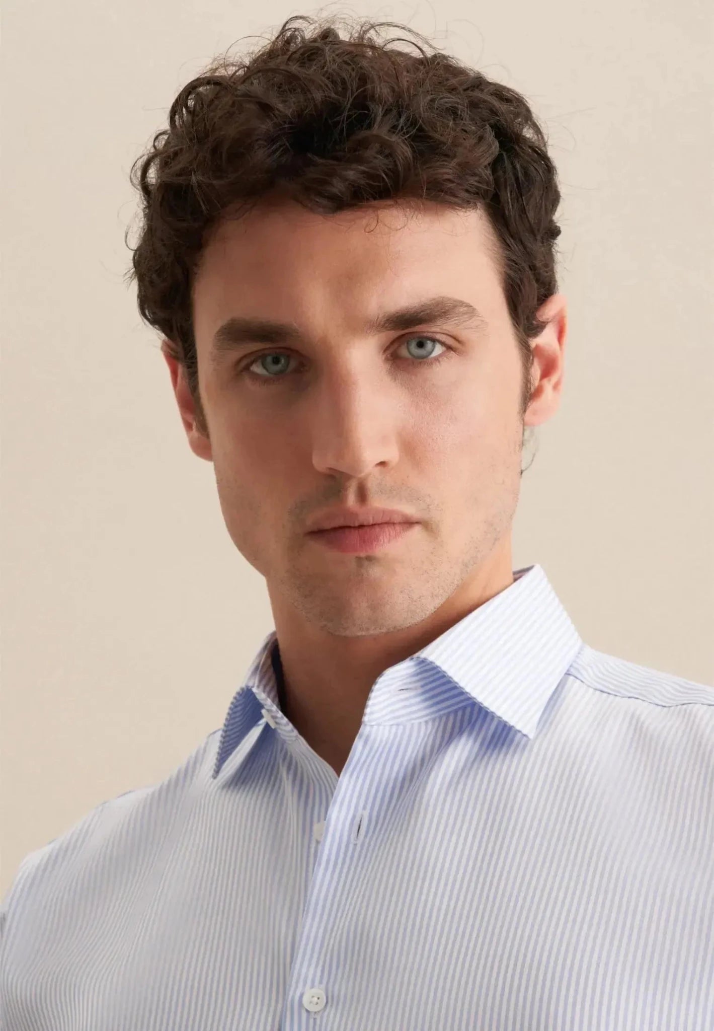 Seidensticker Regular Fit Easy Iron New Kent Striped Business Shirt Light Blue - 01.145080-11-38 - seidensticker.co.uk