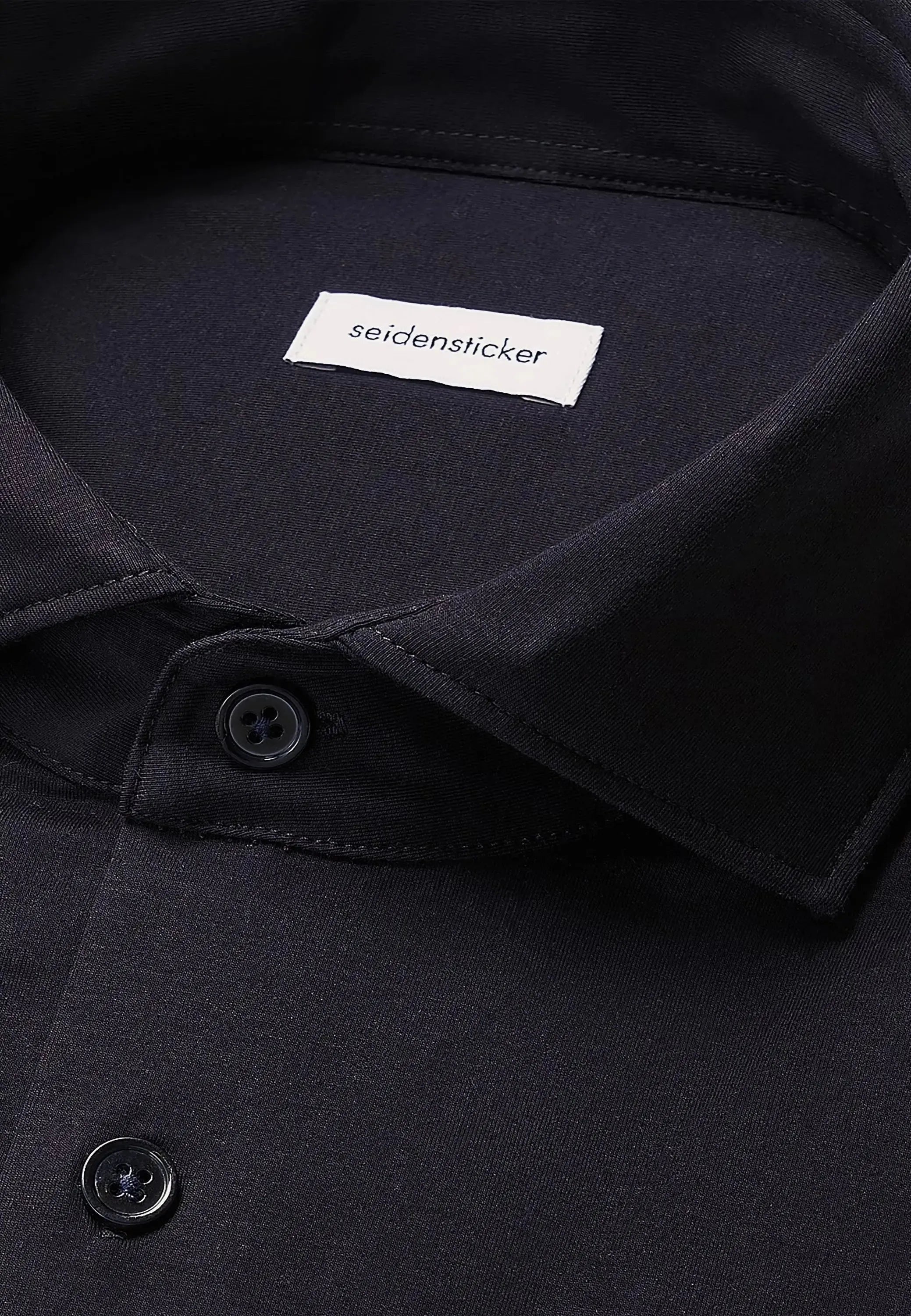 Regular Fit Kent Collar Jersey Shirt Black-seidensticker uk