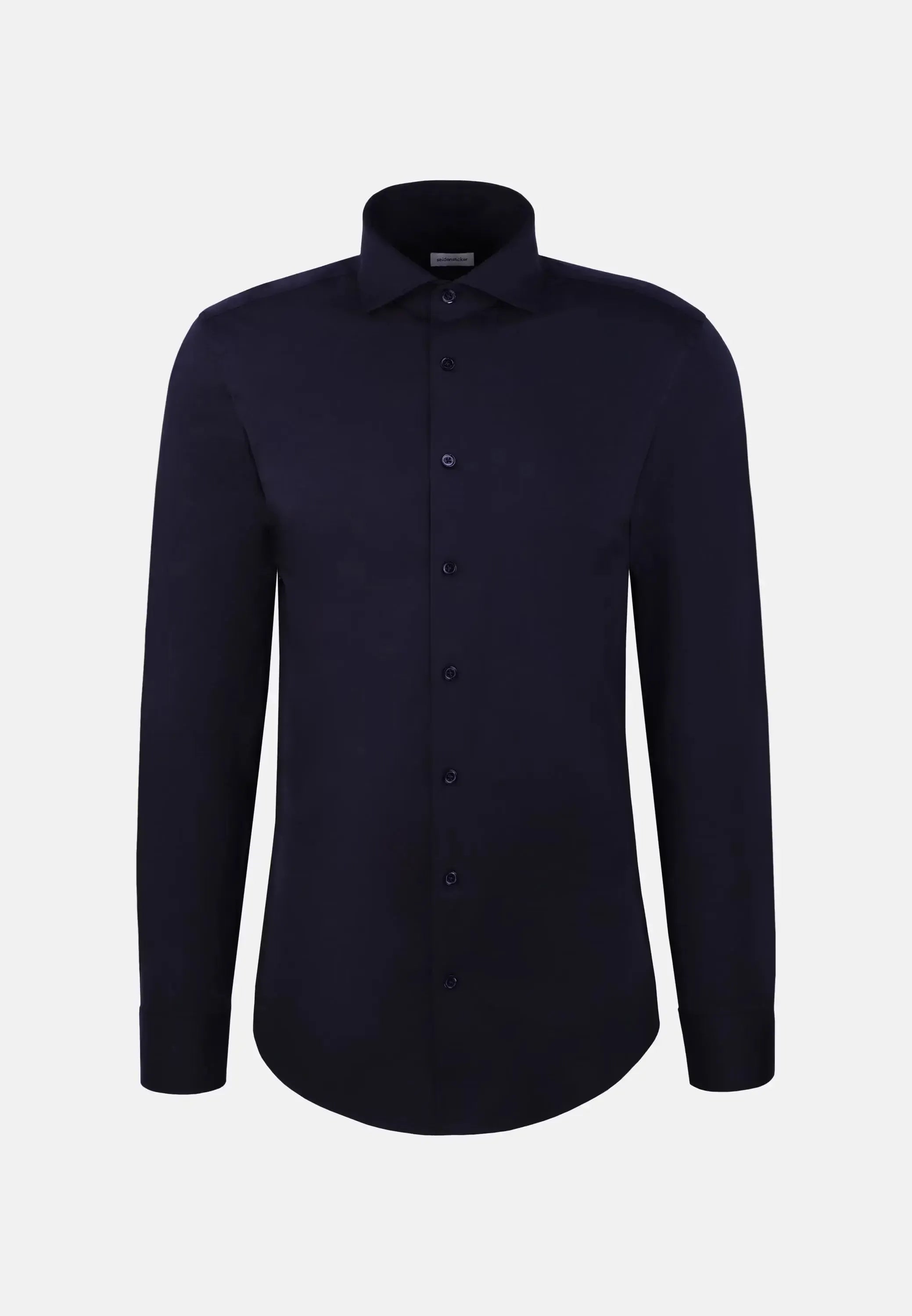 Regular Fit Kent Collar Jersey Shirt Dark Blue-seidensticker uk