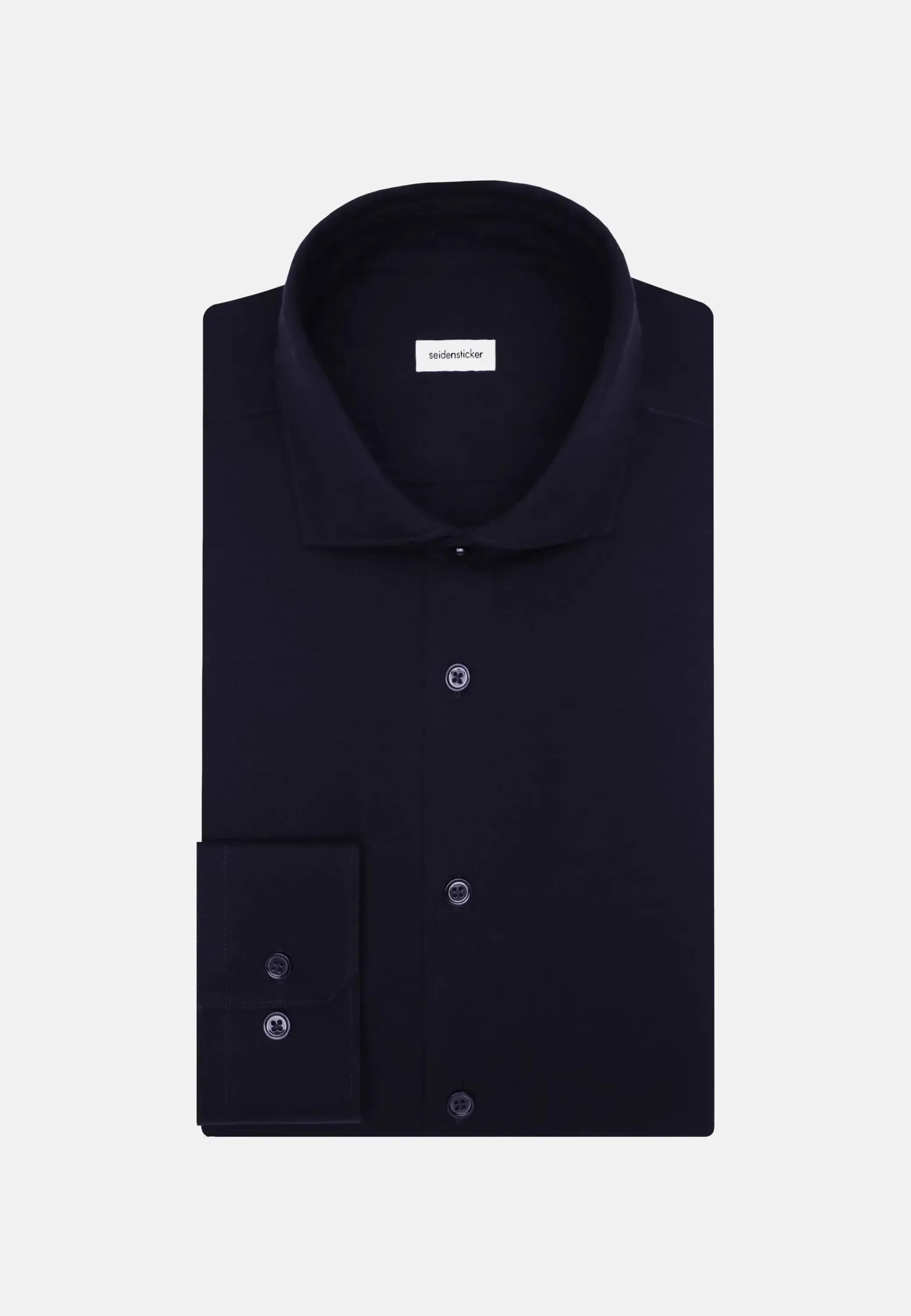 Regular Fit Kent Collar Jersey Shirt Dark Blue-seidensticker uk