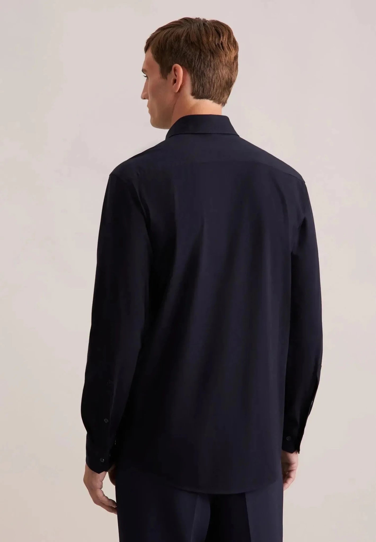 Seidensticker Regular Fit Kent Collar Jersey Shirt Grey
