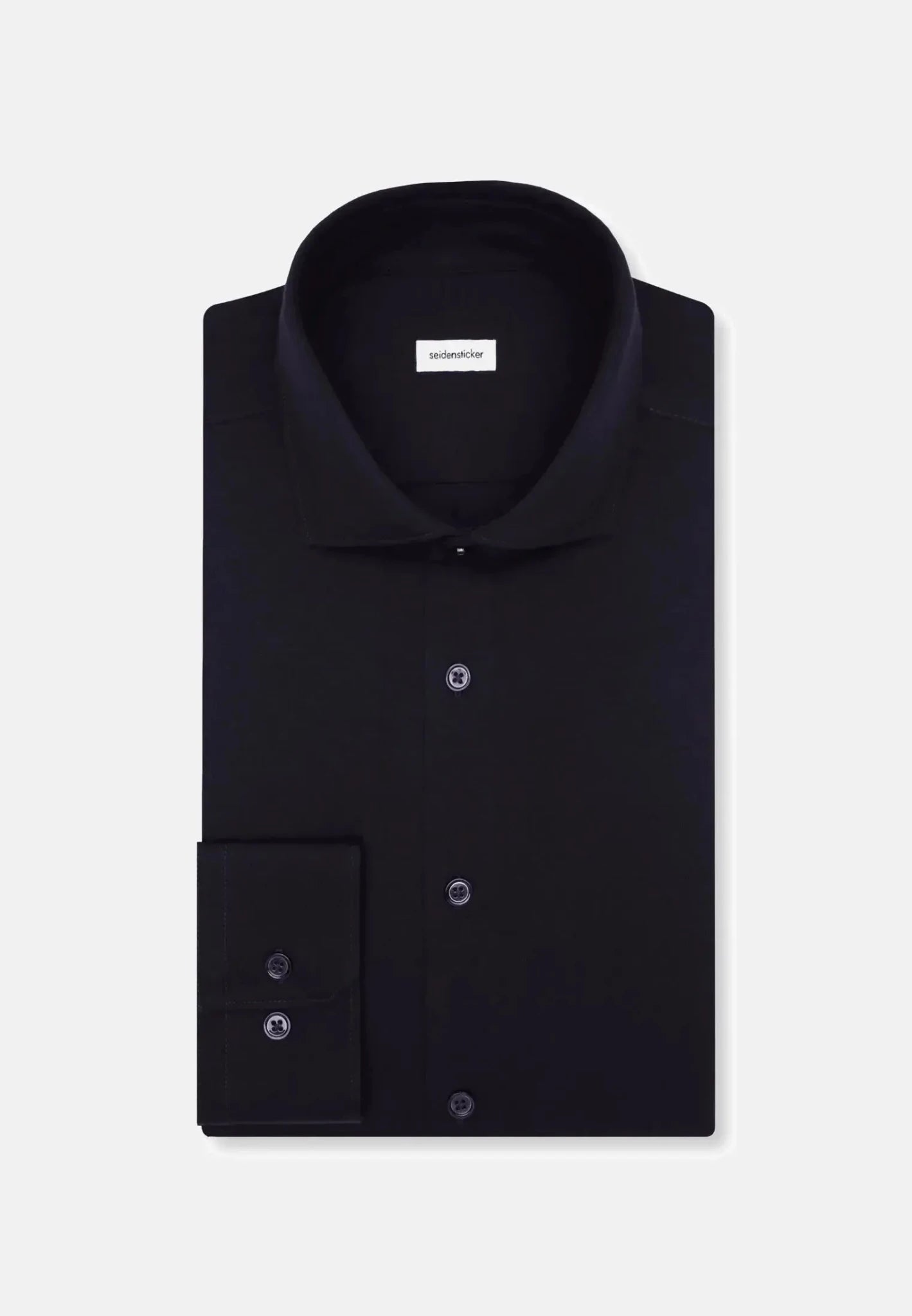 Seidensticker Regular Fit Kent Collar Jersey Shirt Grey