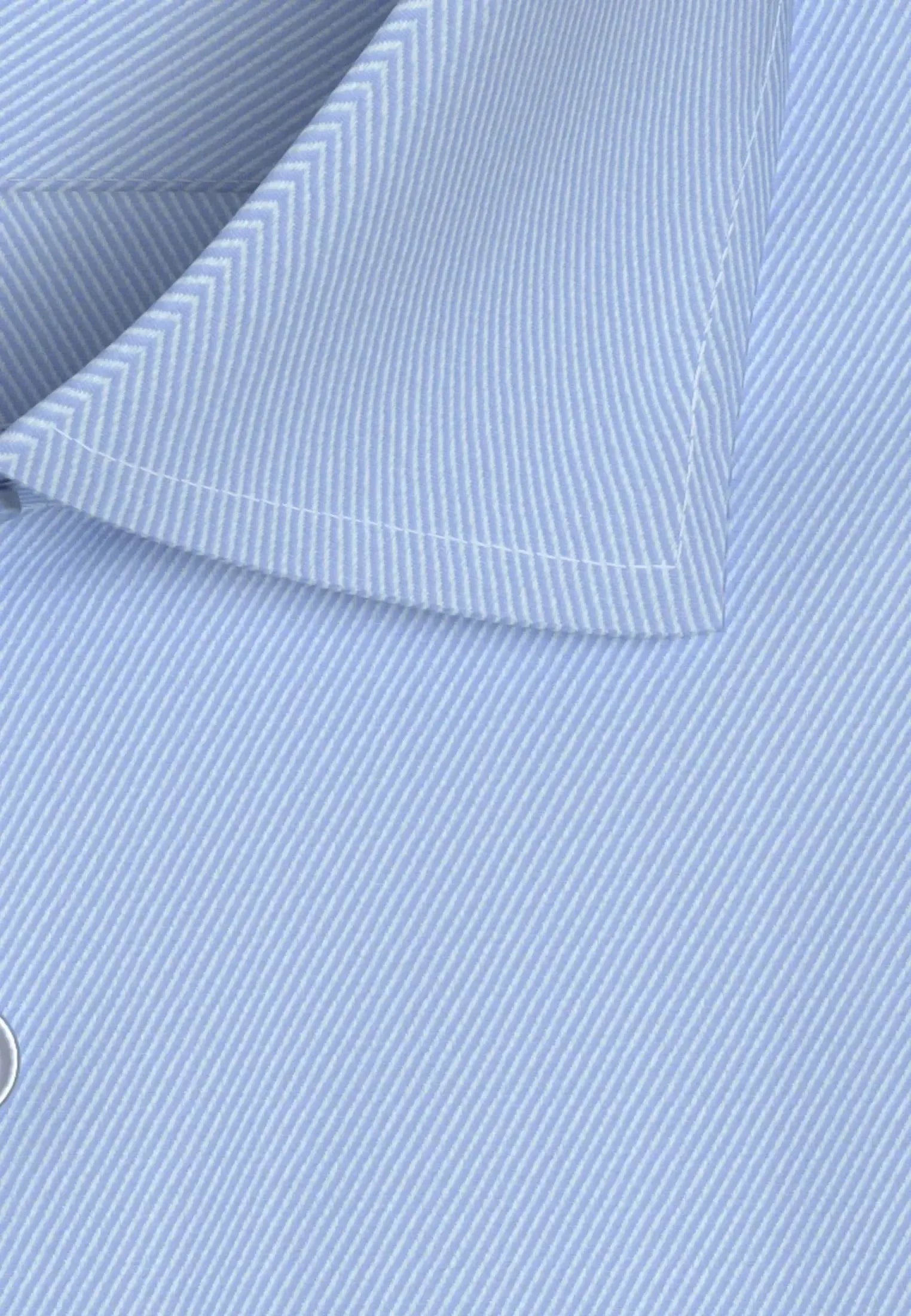 Regular Fit No Iron Business Kent Contrast Patch Business Shirt Light Blue-seidensticker uk