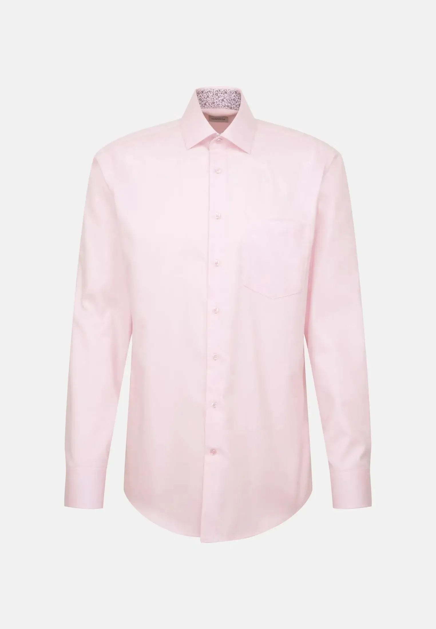 Regular Fit No Iron Business Kent Contrast Patch Business Shirt Pink-seidensticker uk