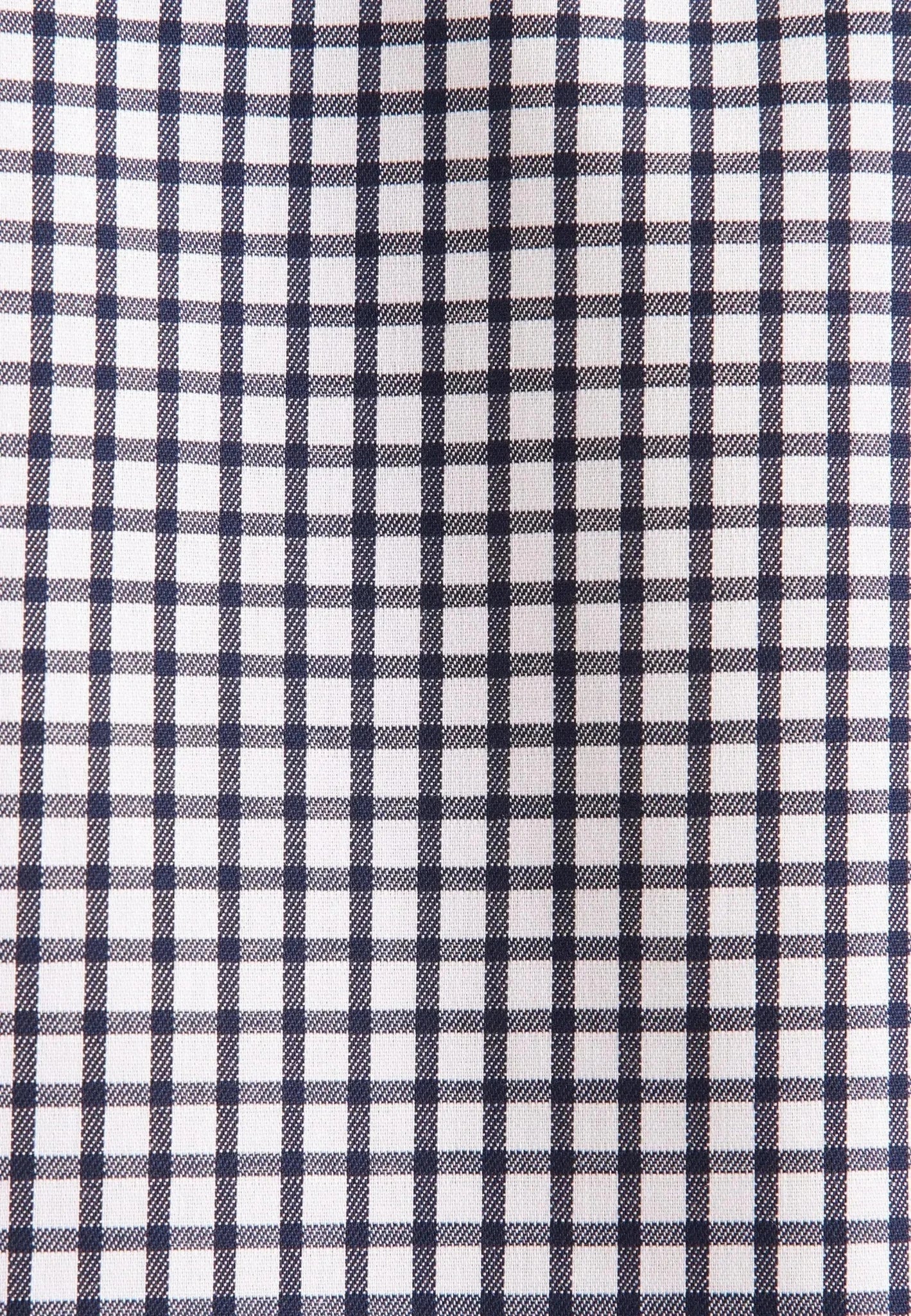 Seidensticker UK - Regular Fit No Iron Covered Button Down Check Business Shirt Dark Blue - 01.845641-18-38