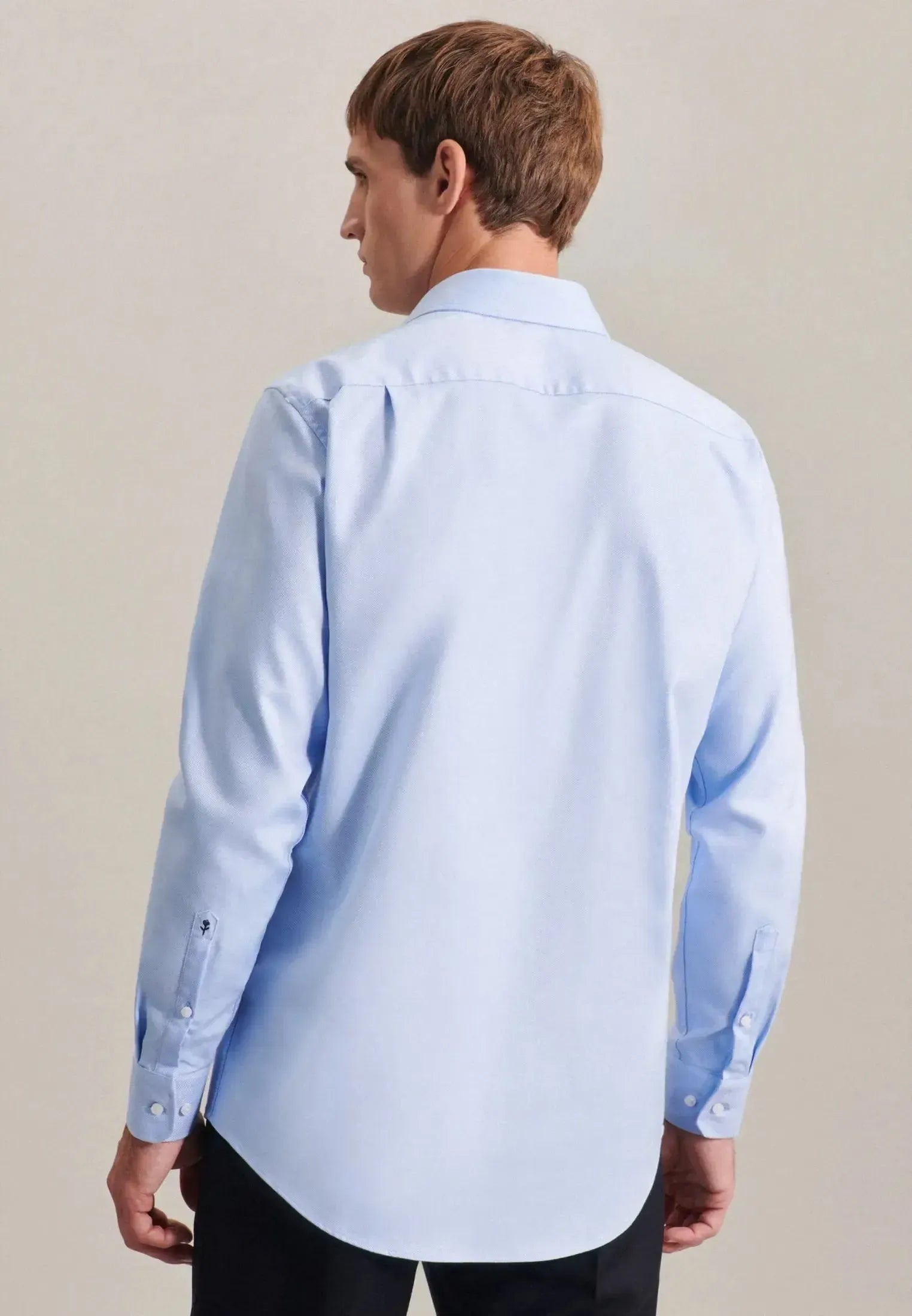 Regular Fit No Iron Kent Collar Business Shirt Light Blue-seidensticker uk