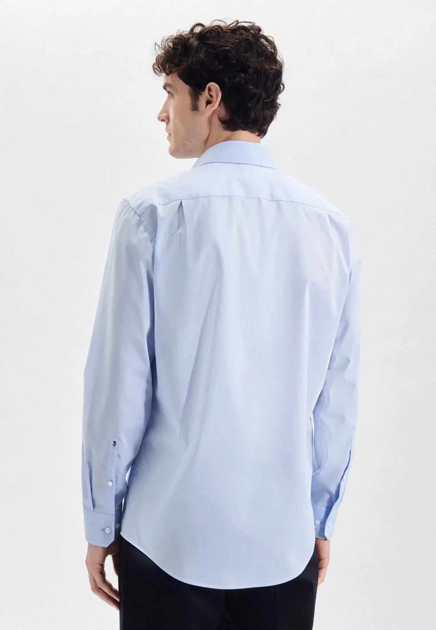 Regular Fit No Iron Kent Collar Business Shirt Light Blue-seidensticker uk