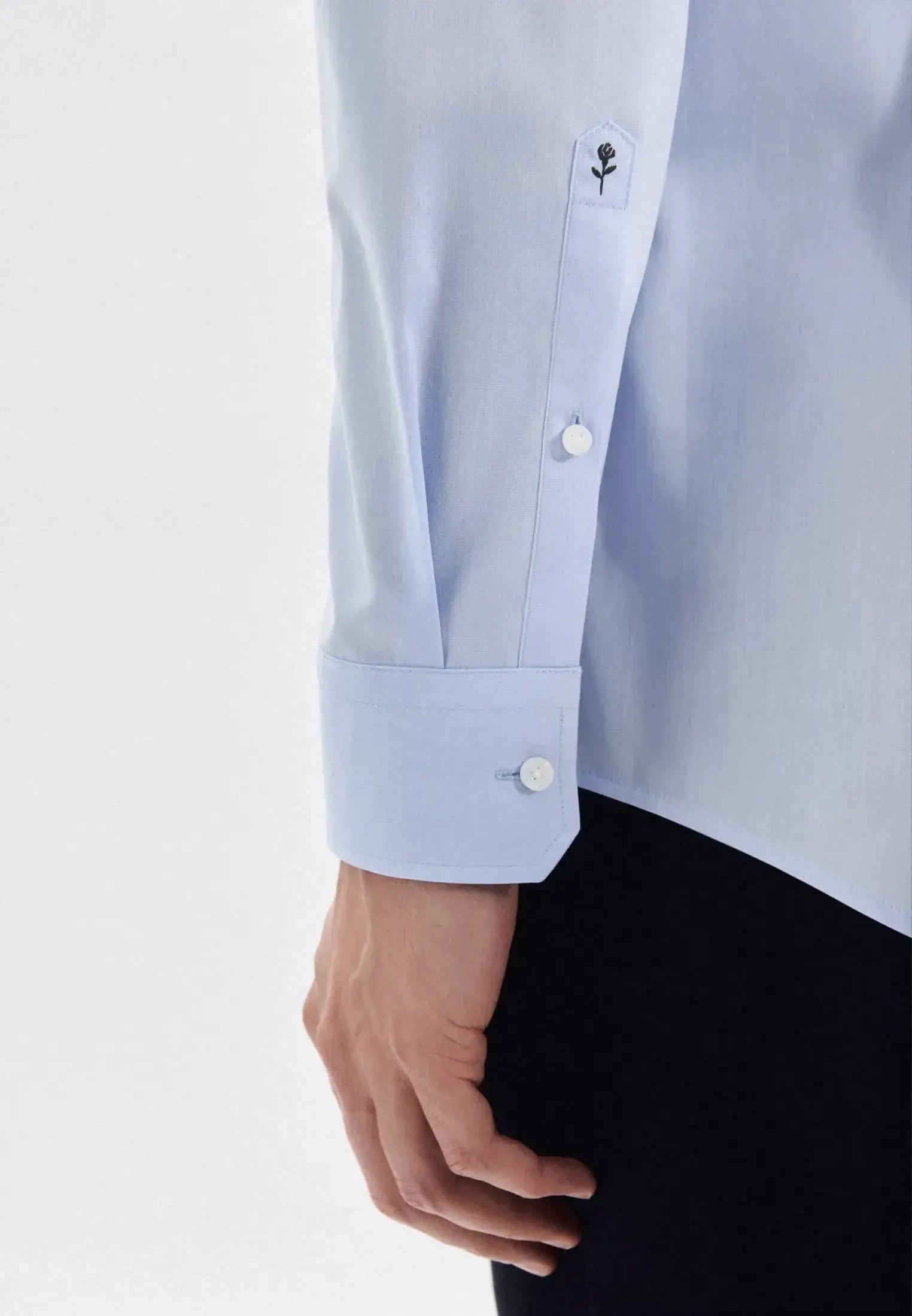 Regular Fit No Iron Kent Collar Business Shirt Light Blue-seidensticker uk