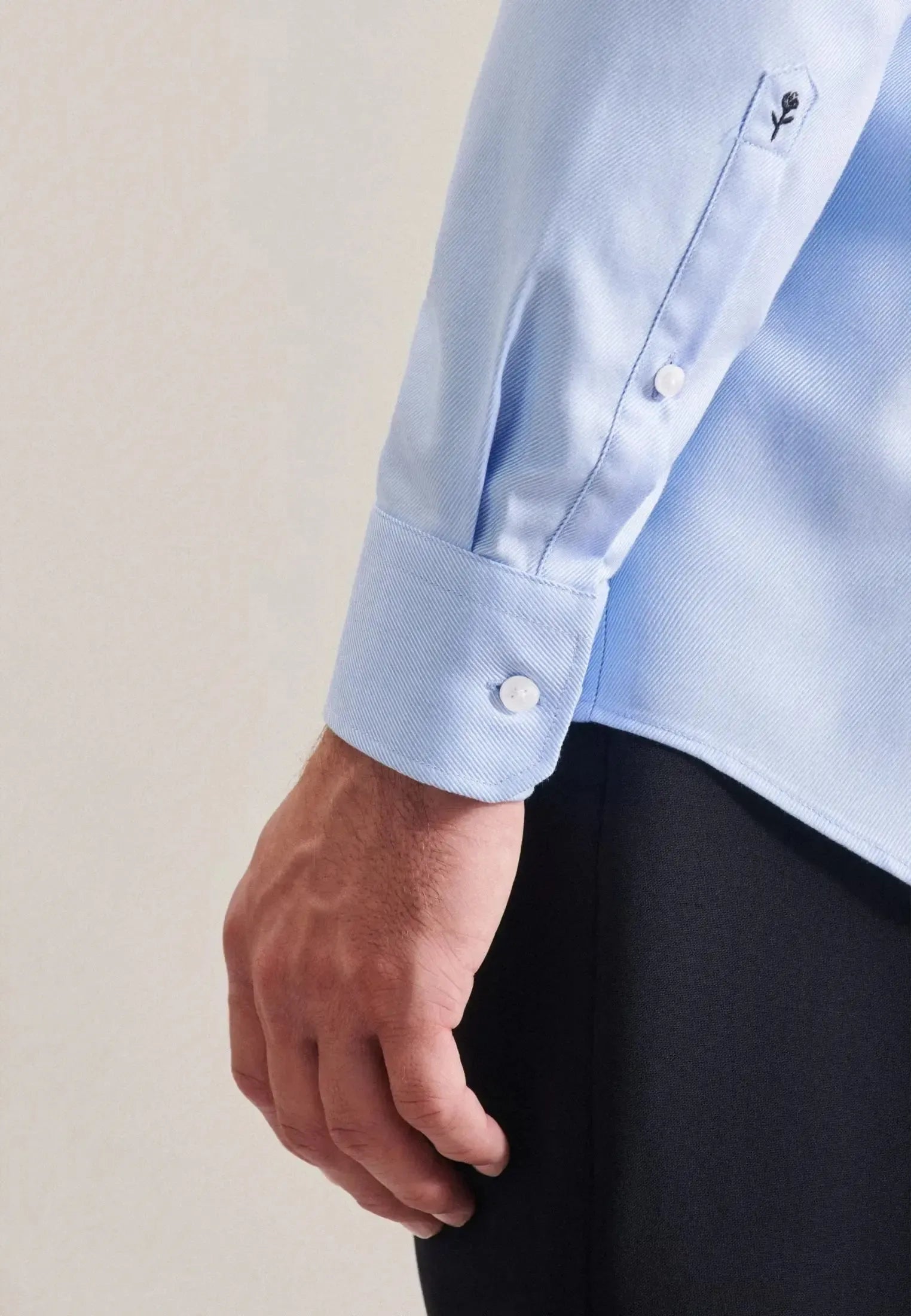 Regular Fit No Iron Kent Collar Business Shirt Light Blue-seidensticker uk