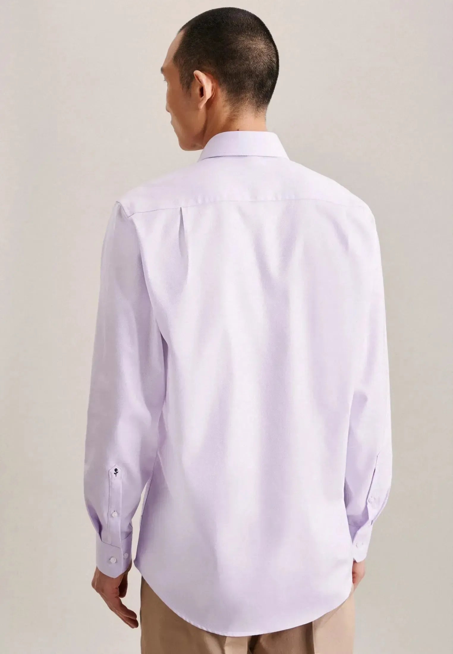 Regular Fit No Iron Kent Collar Business Shirt Light Purple-seidensticker uk