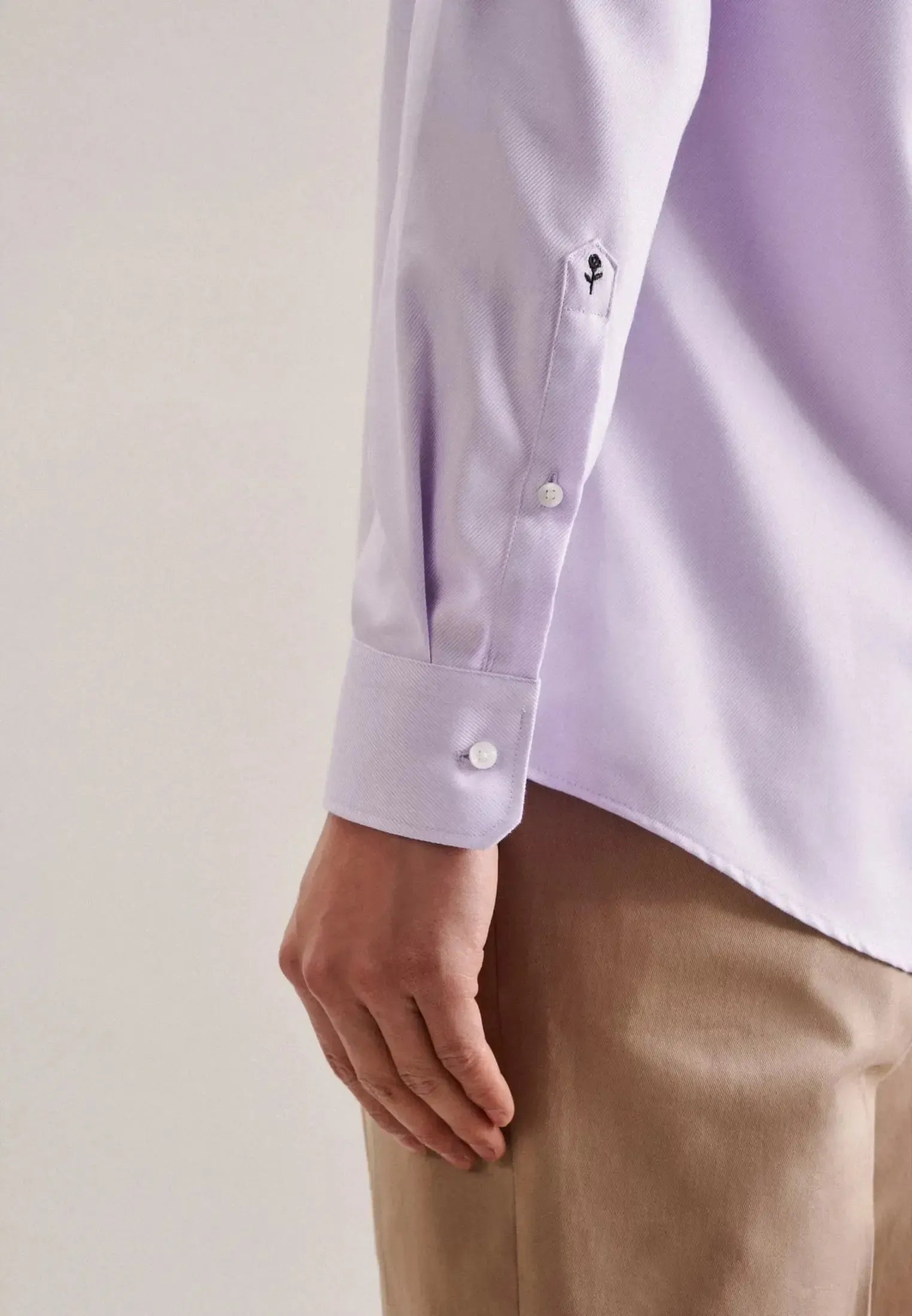 Regular Fit No Iron Kent Collar Business Shirt Light Purple-seidensticker uk