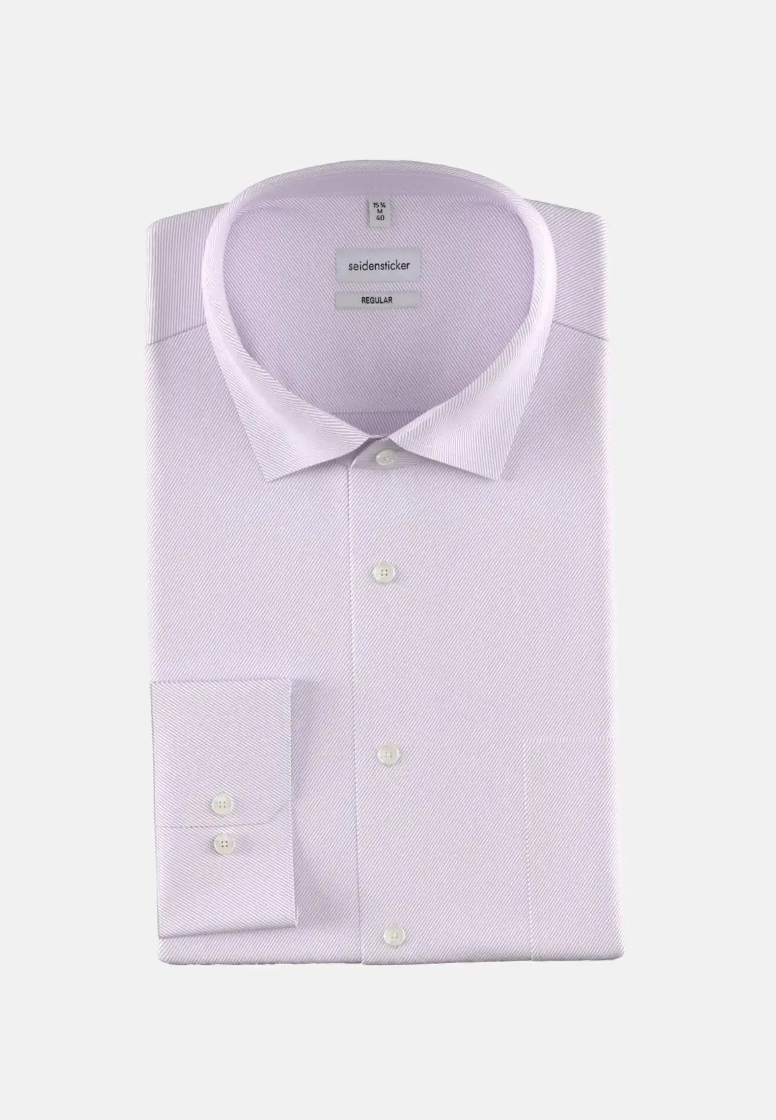 Regular Fit No Iron Kent Collar Business Shirt Light Purple-seidensticker uk