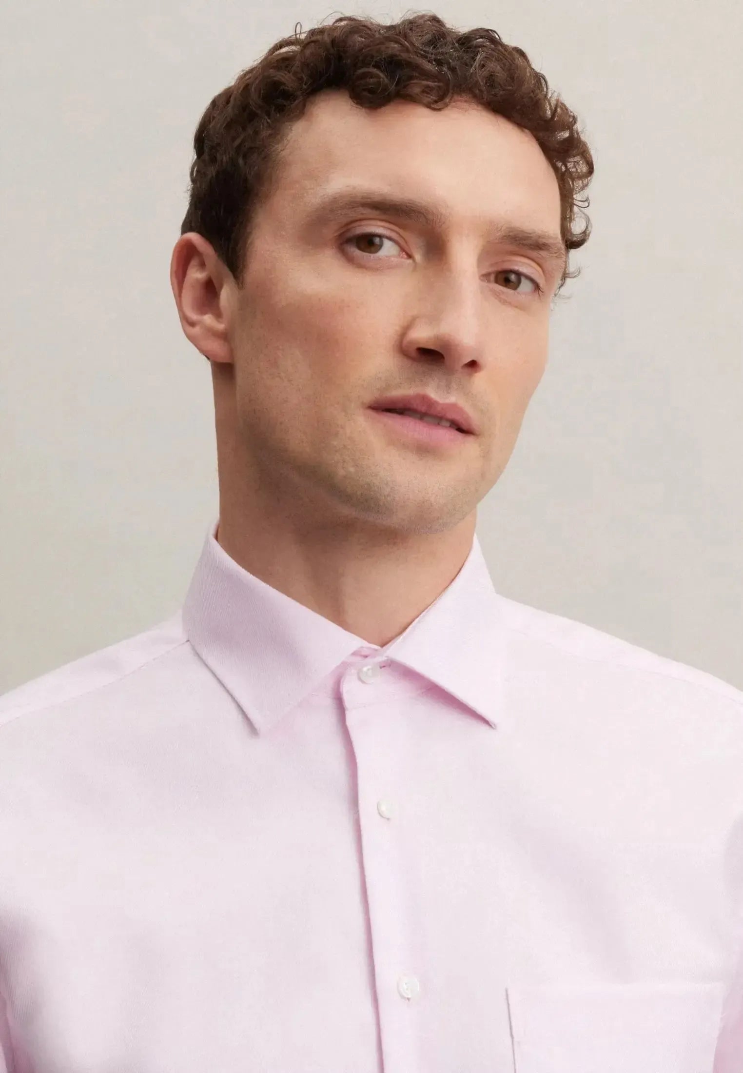 Regular Fit No Iron Kent Collar Business Shirt Pink-seidensticker uk