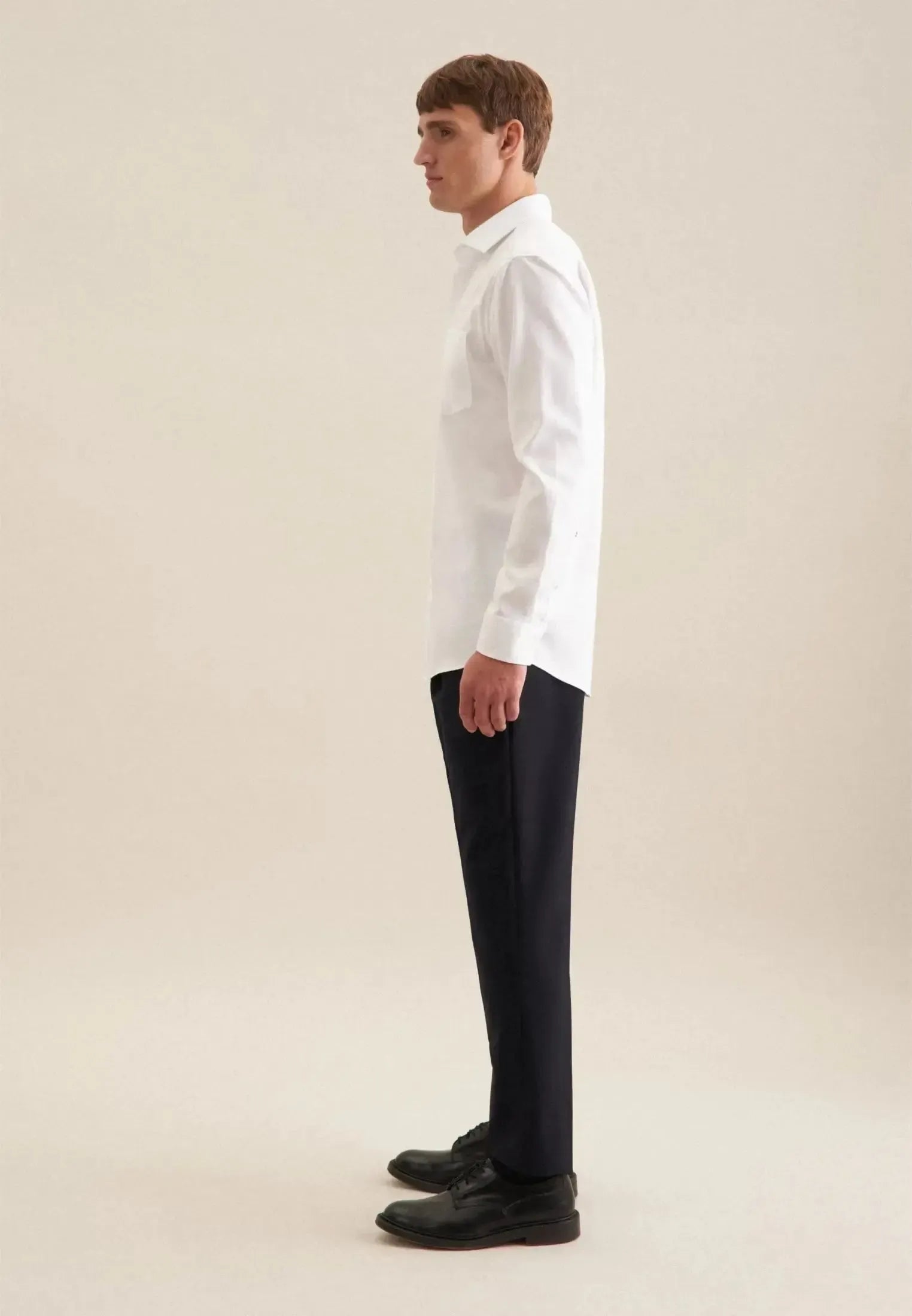 Regular Fit No Iron Kent Collar Business Shirt White-seidensticker uk