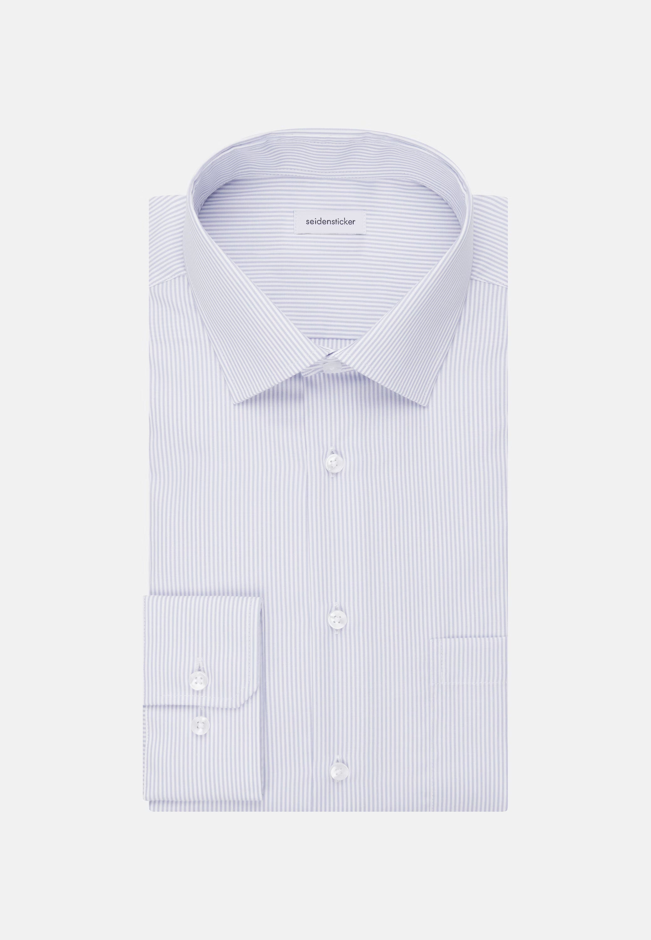 Regular Fit No Iron Kent Collar Striped Business Shirt Light Blue-seidensticker uk