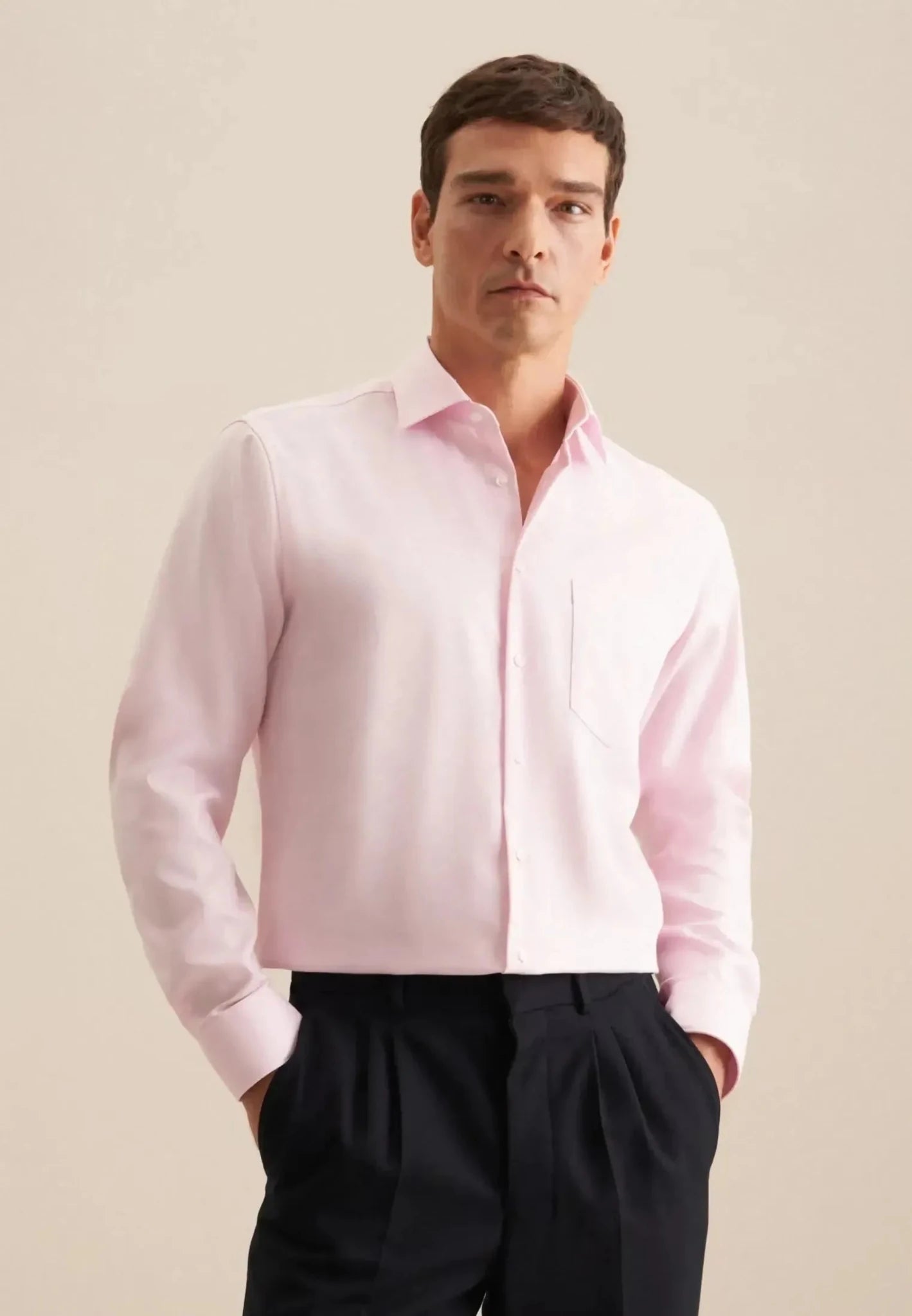 Seidensticker UK - Regular Fit No Iron New Kent Business Shirt Pink - 01.143510-42-38