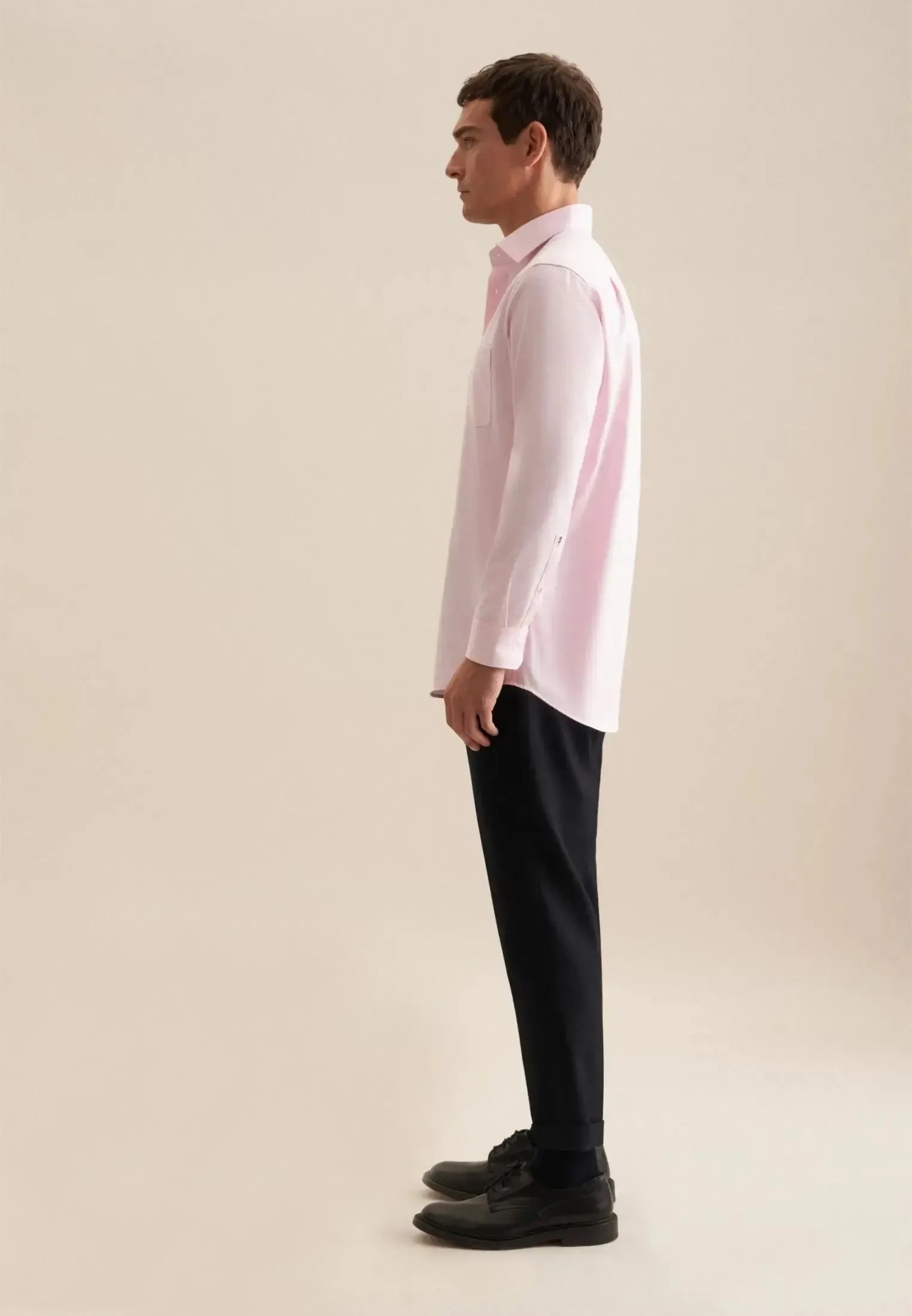 Regular Fit No Iron New Kent Business Shirt Pink-seidensticker uk