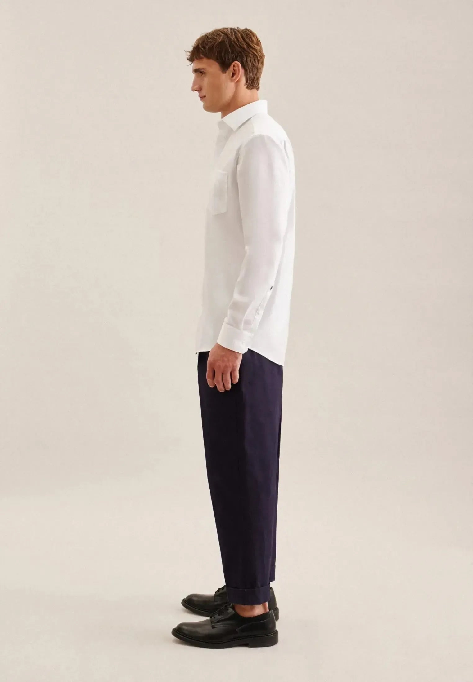 Regular Fit No Iron New Kent Business Shirt White-seidensticker uk