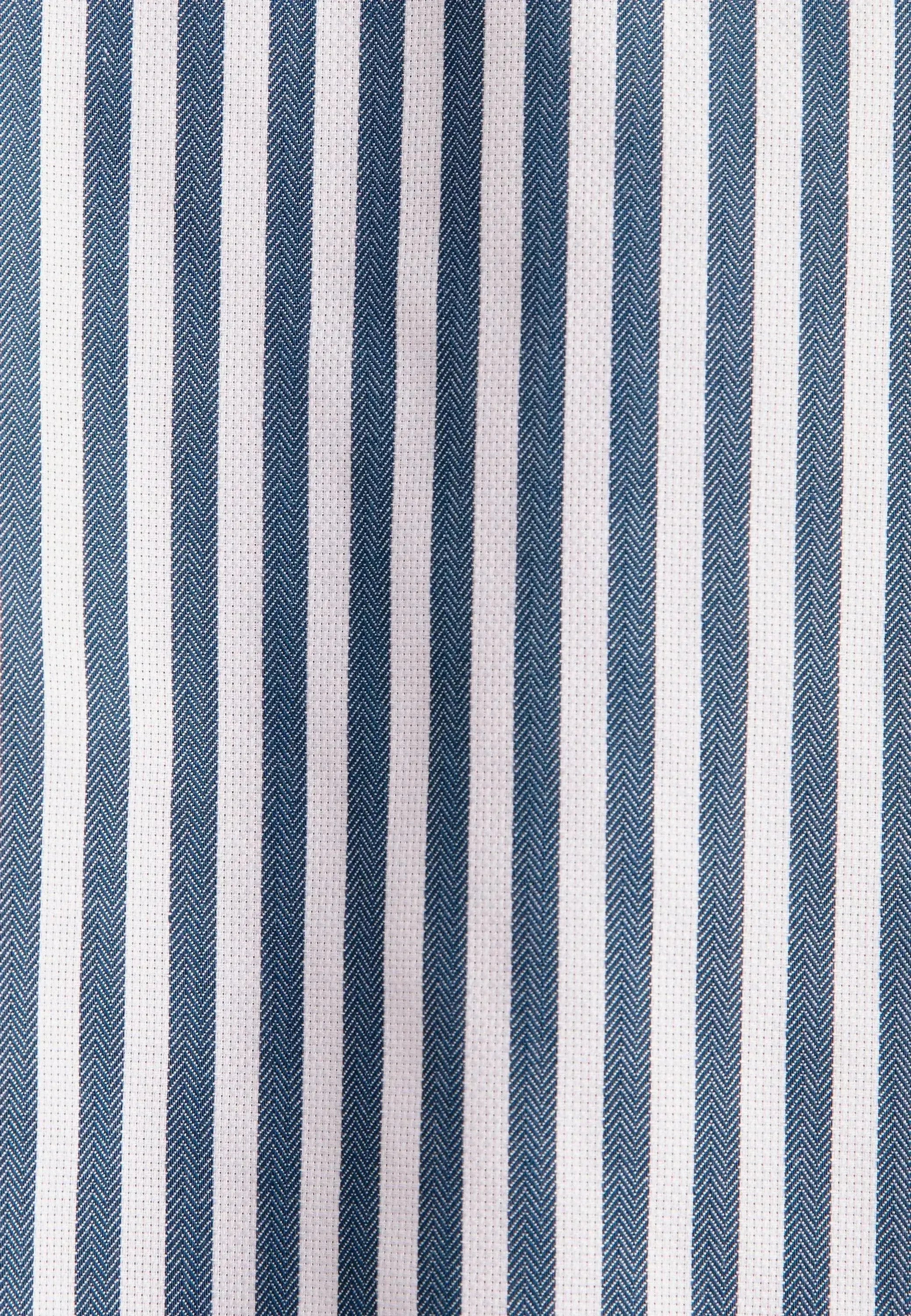 Regular Fit No Iron New Kent Striped Business Shirt Dark Teal-seidensticker uk