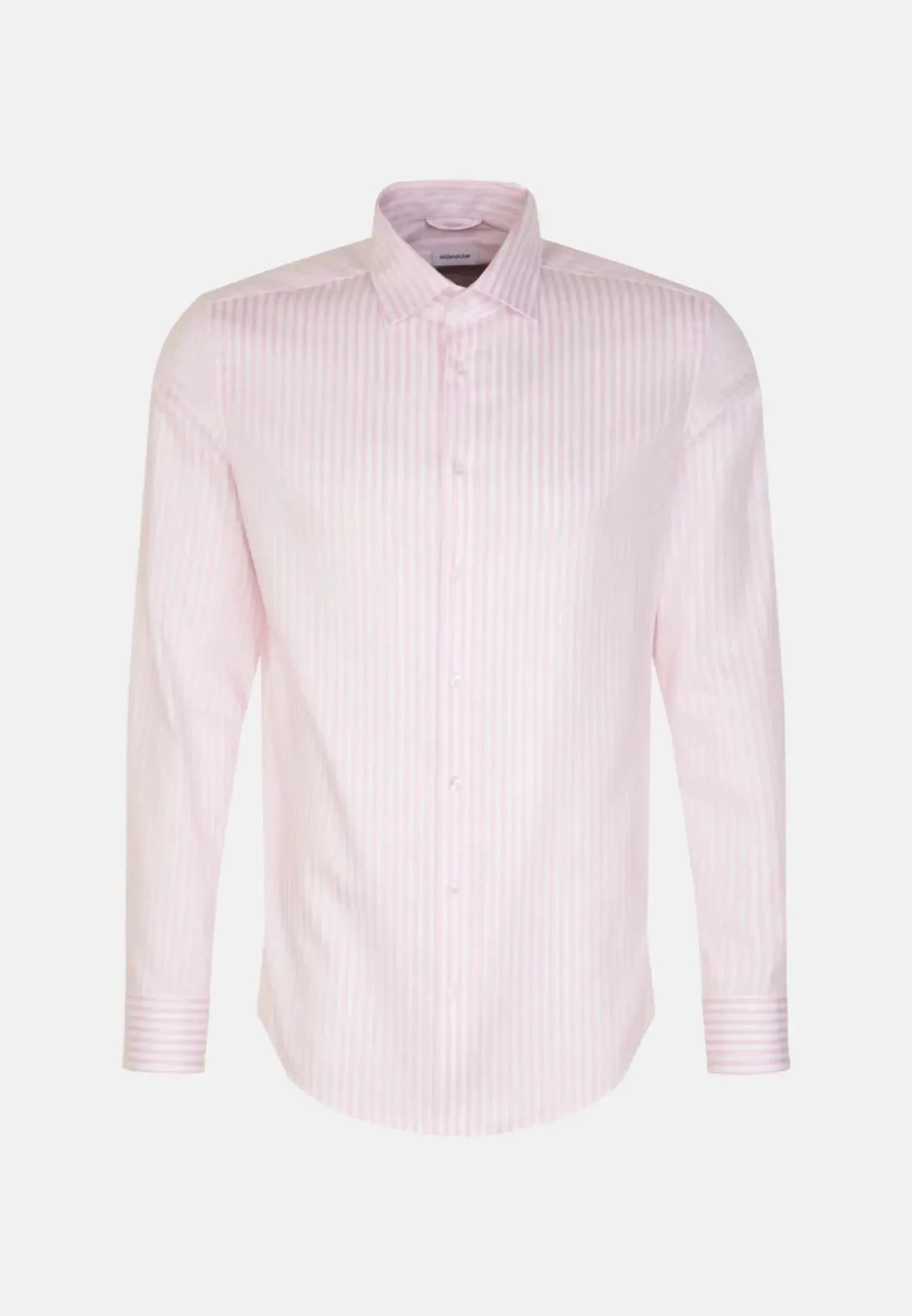 Seidensticker UK - Regular Fit No Iron New Kent Striped Business Shirt Pink - 01.143550-42-38