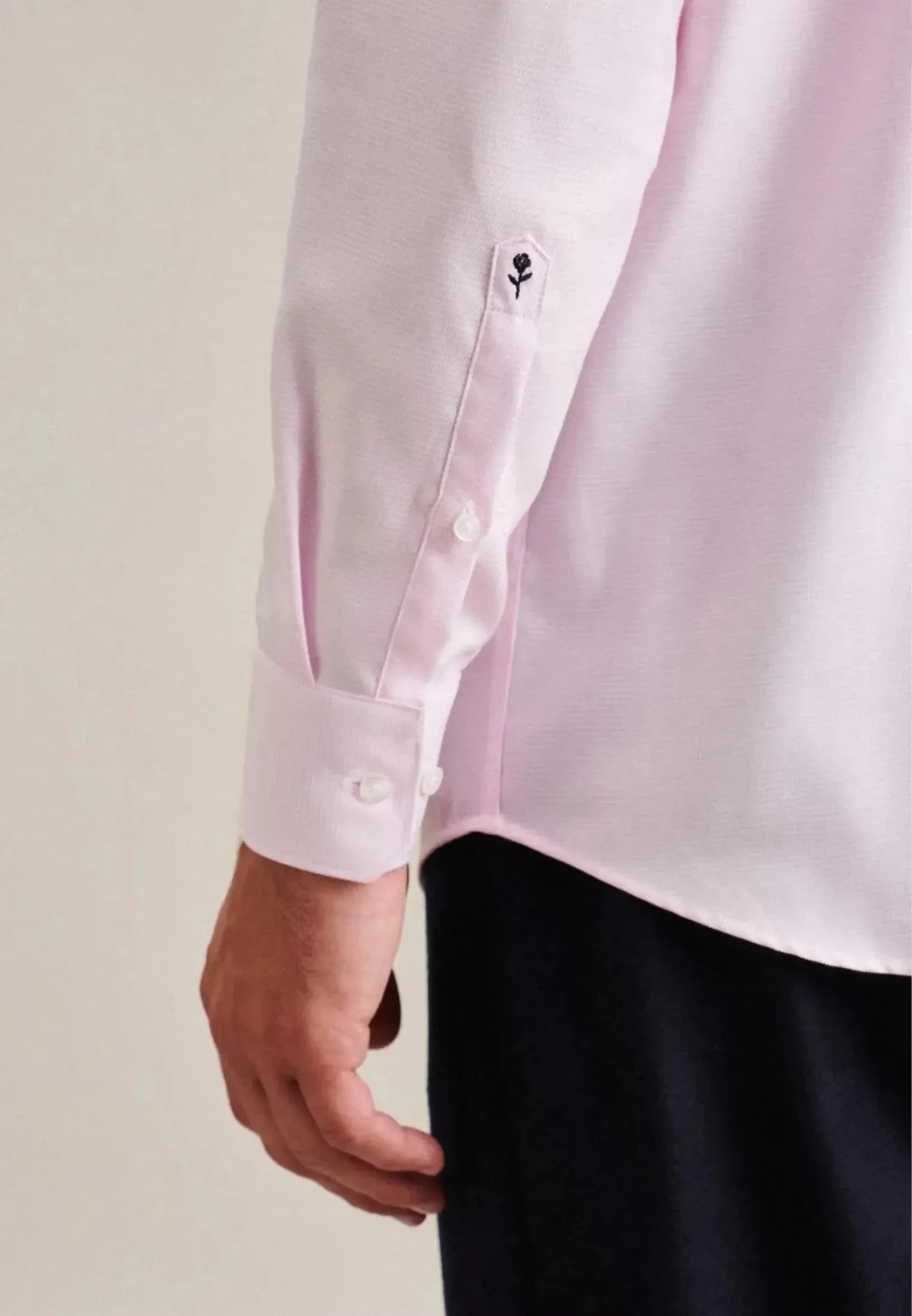 Seidensticker UK - Regular Fit No Iron New Kent Structured Business Shirt Pink - 01.141960-42-38