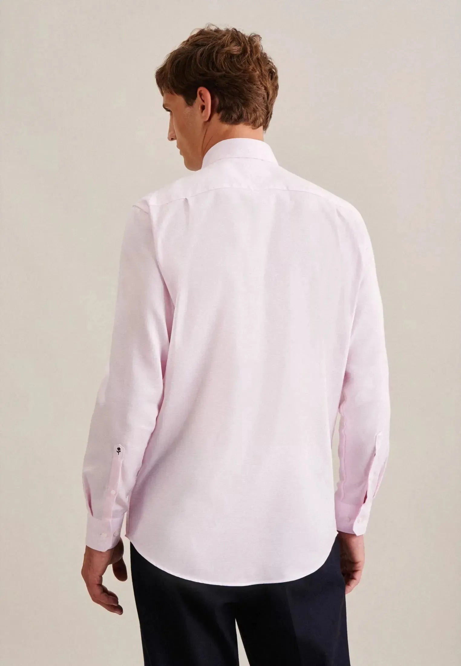 Regular Fit No Iron New Kent Structured Business Shirt Pink-seidensticker uk