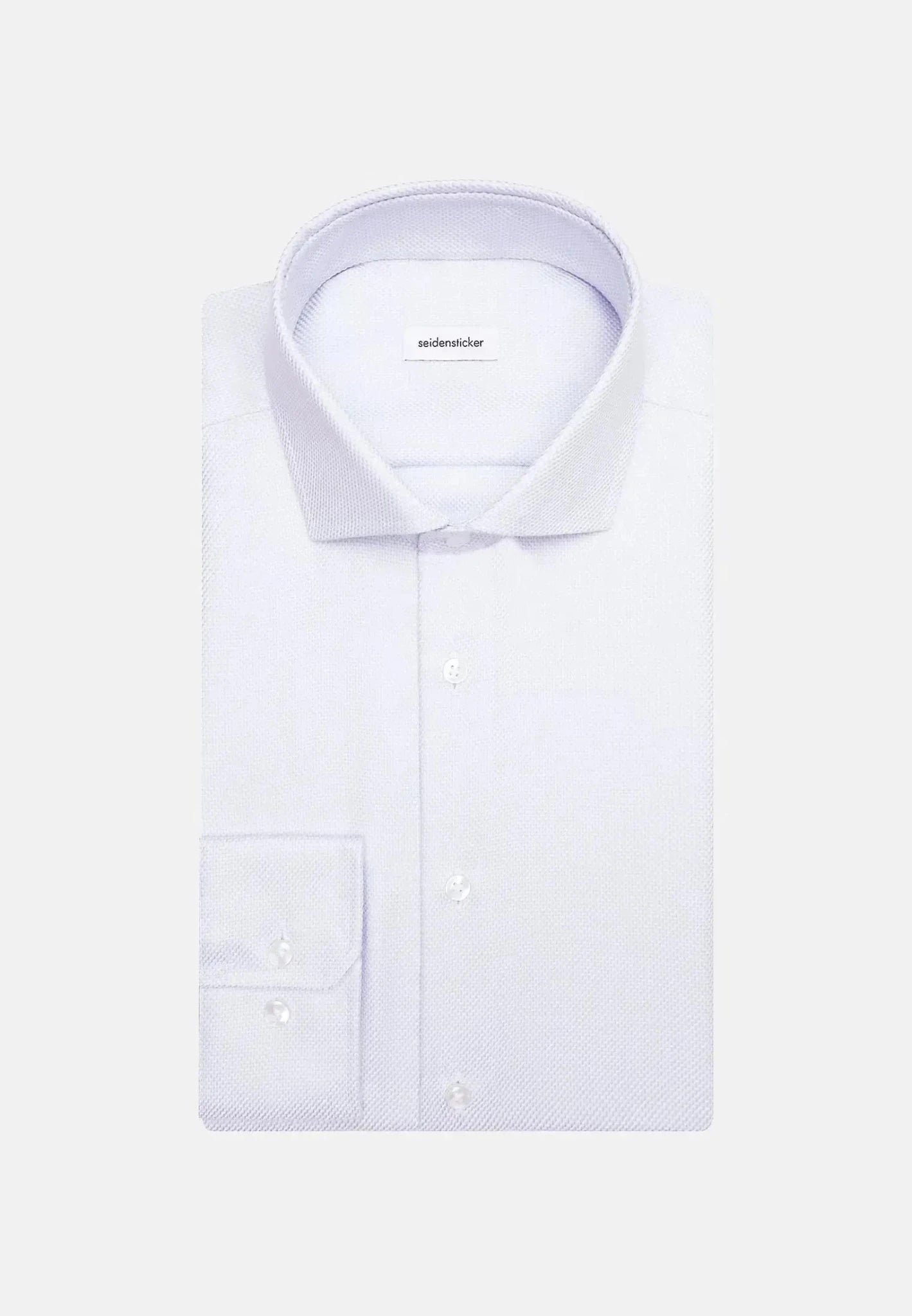 Seidensticker Regular Fit No Iron Spread Kent Structured Business Shirt Light Blue - 01.145657-10-38 - seidensticker.co.uk