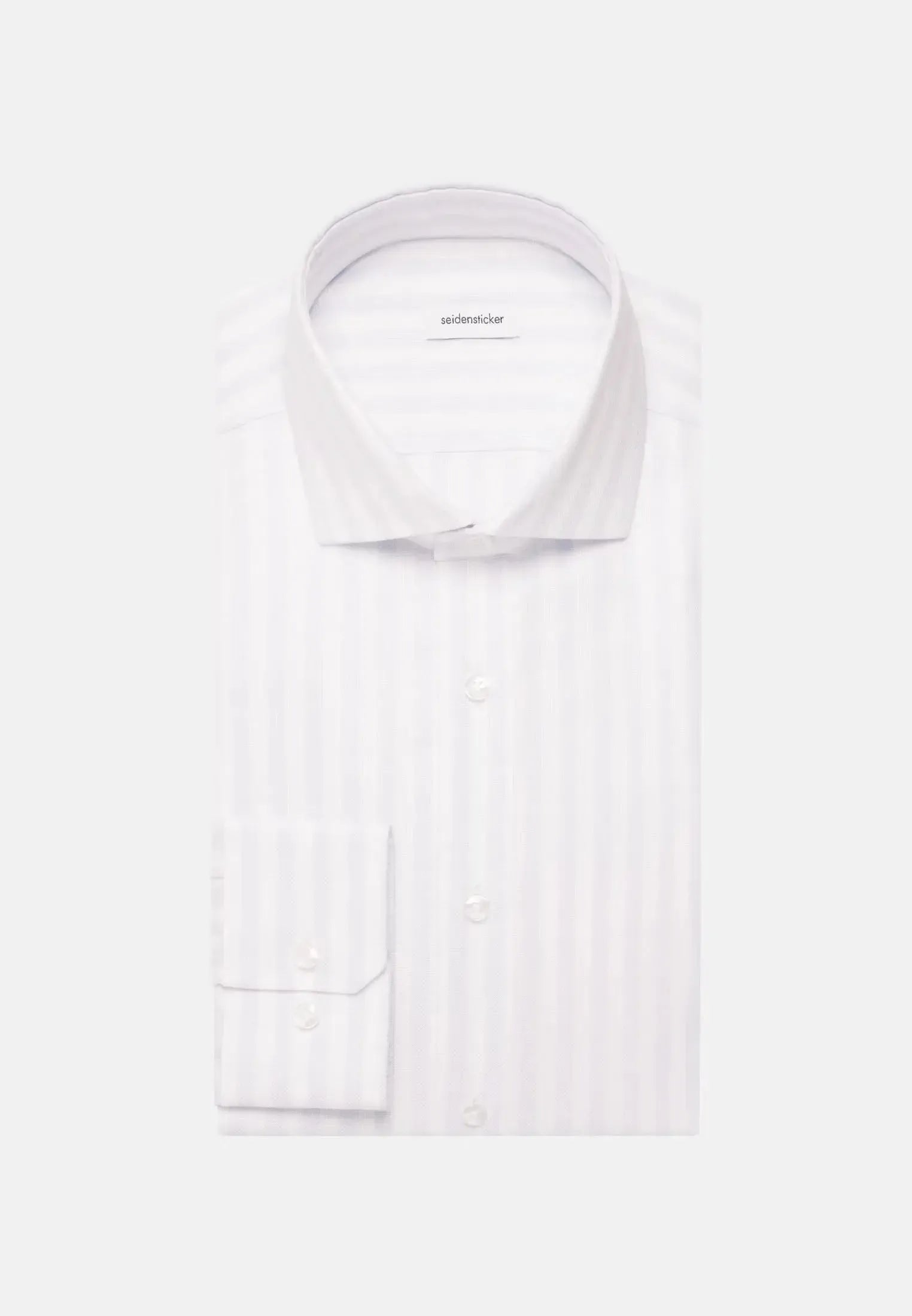 Regular Fit No Iron Spread Kent Structured Stripe Business Shirt Light Blue-seidensticker uk