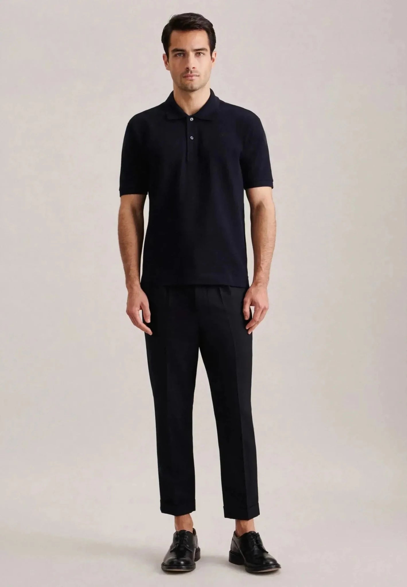 Seidensticker Regular Fit Pique Polo Shirt Dark Blue - 01.199530-19-S - seidensticker.co.uk