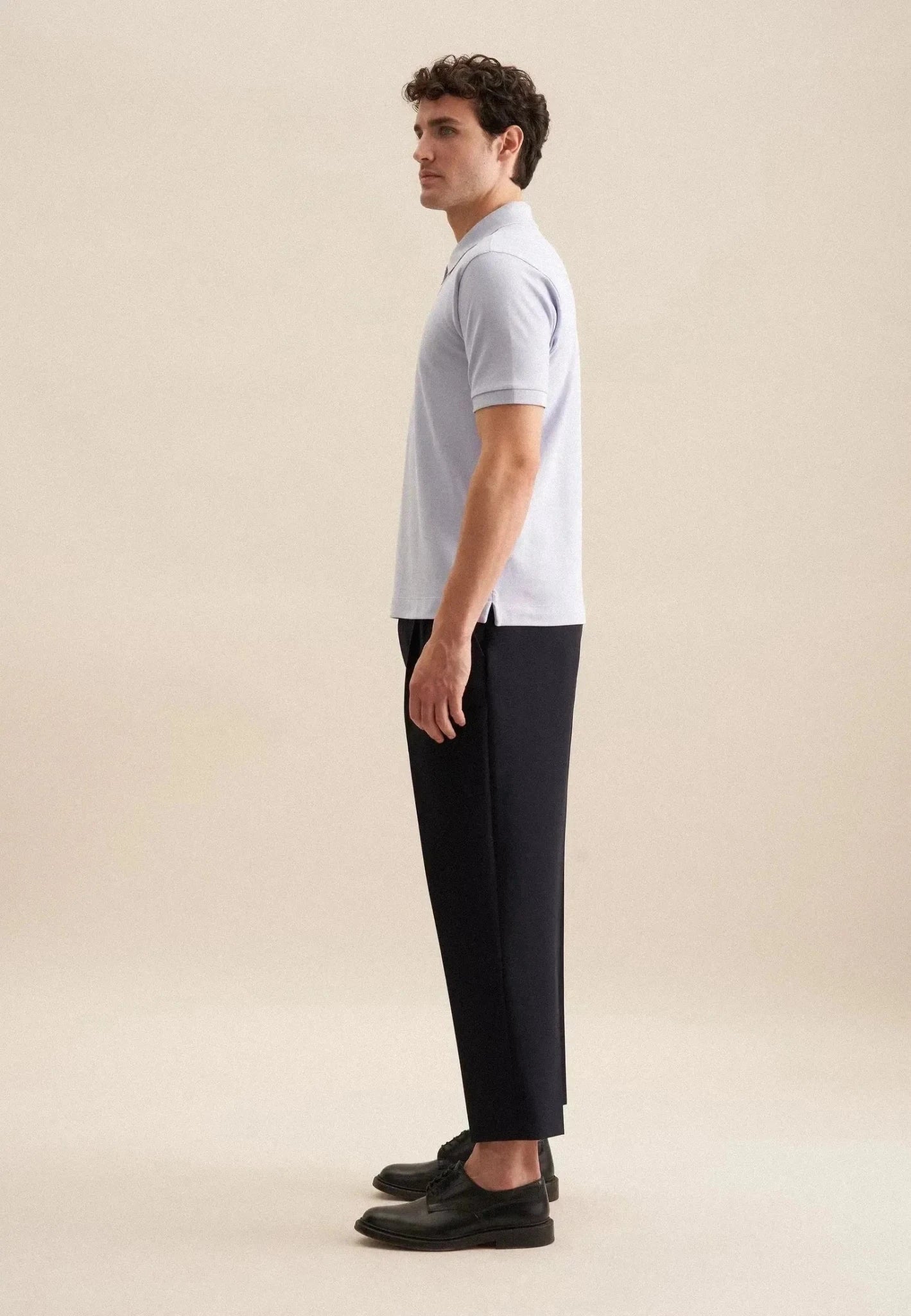 Seidensticker Regular Fit Pique Polo Shirt Light Blue - 01.199530-11-S - seidensticker.co.uk