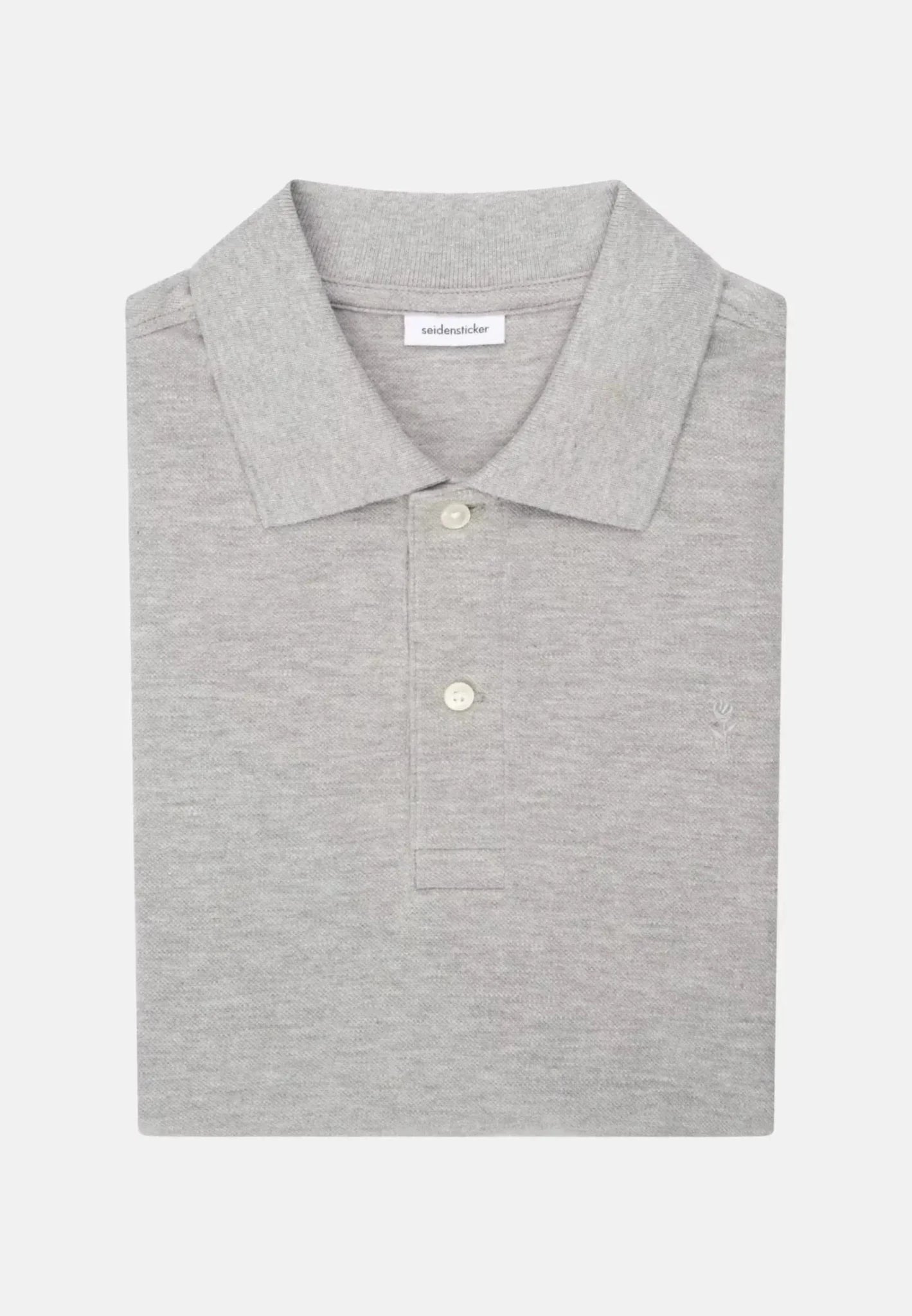 Seidensticker Regular Fit Pique Polo Shirt Light Grey - 01.199530-33-S - seidensticker.co.uk