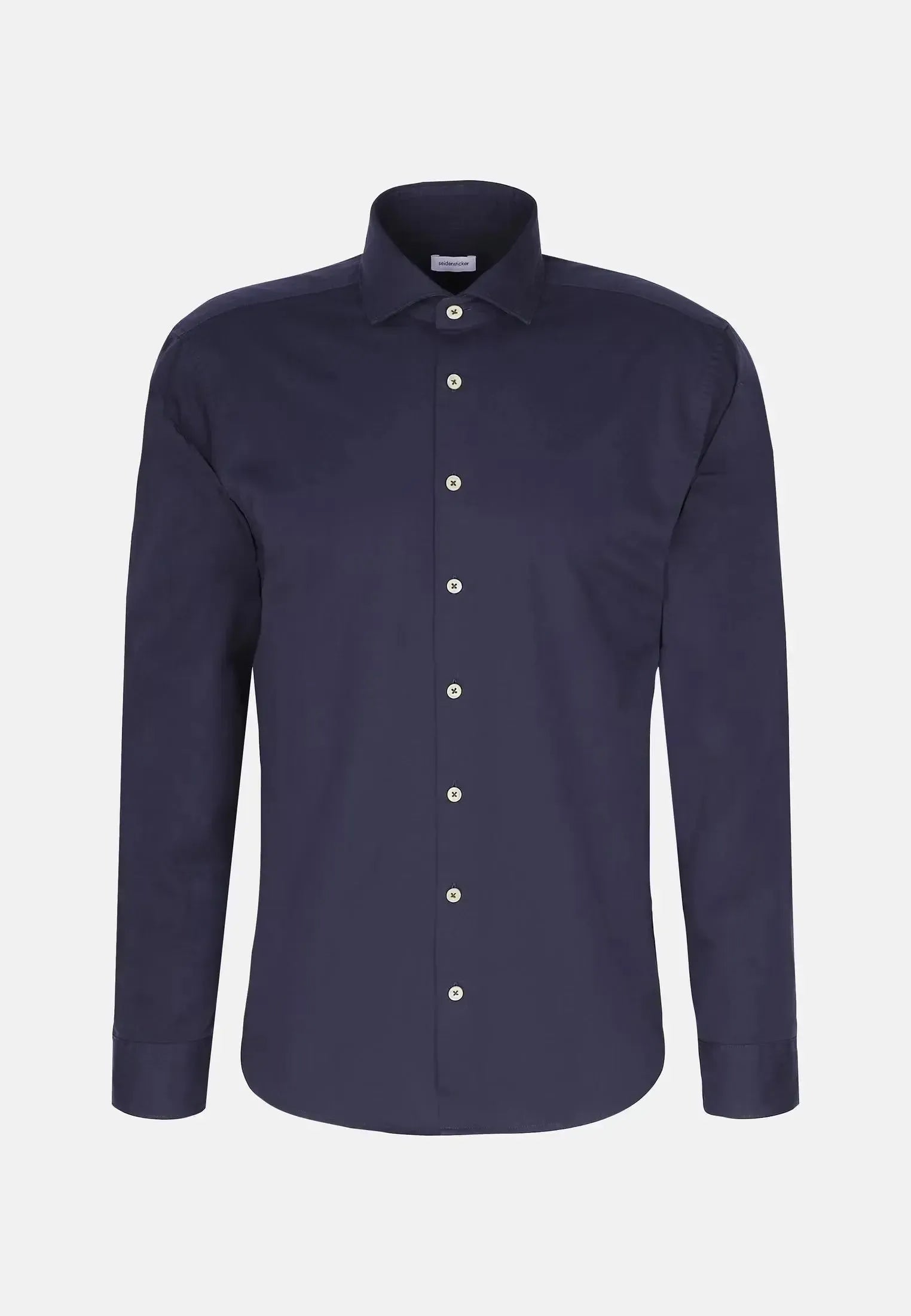 Regular Fit Spread Kent Casual Shirt Dark Blue-seidensticker uk