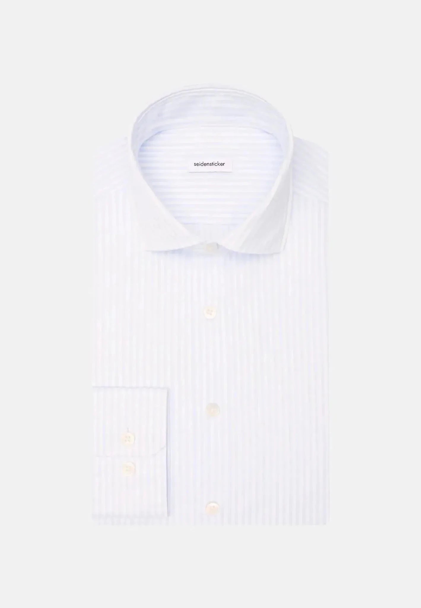 Seidensticker Regular Fit Spread Kent Striped Casual Shirt Light Blue - 01.146697-10-38 - seidensticker.co.uk