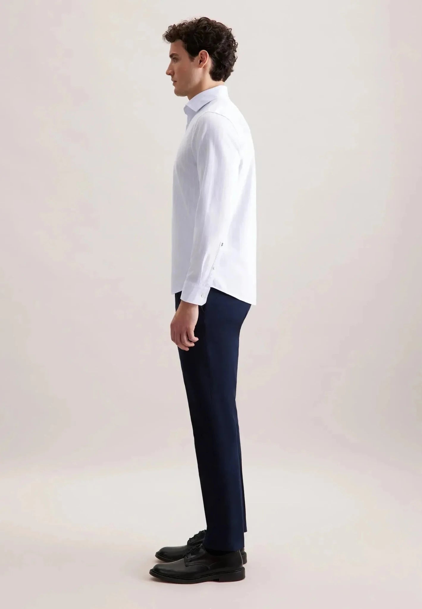 Seidensticker UK - Regular Fit Spread Kent Striped Oxford Shirt Light Blue - 01.845574-10-38