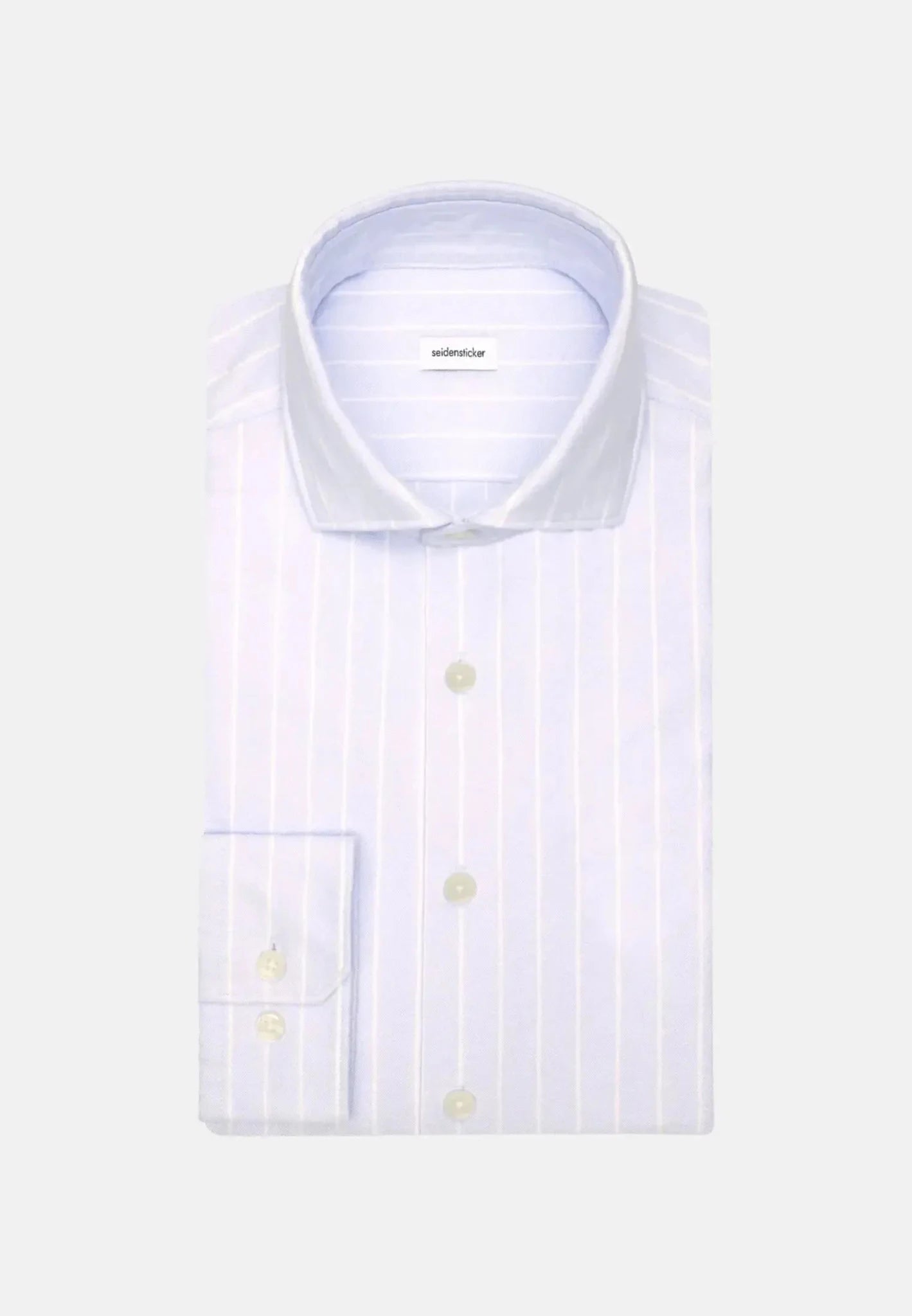 Seidensticker UK - Regular Fit Spread Kent Striped Oxford Shirt Light Blue - 01.845574-10-38