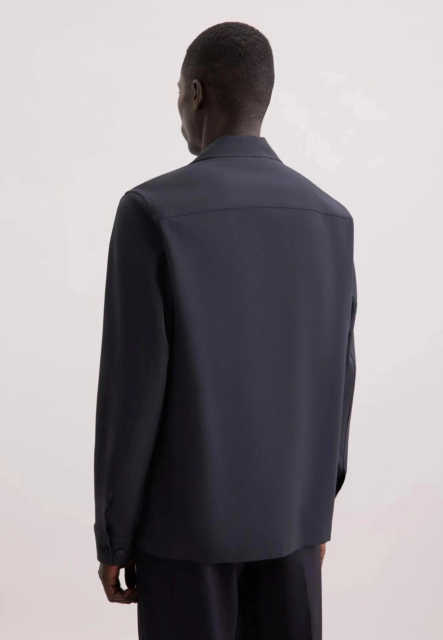 Seidensticker Regular Fit Wool Mix Casual Lapel Overshirt Grey - 01.849002-37-S - seidensticker.co.uk