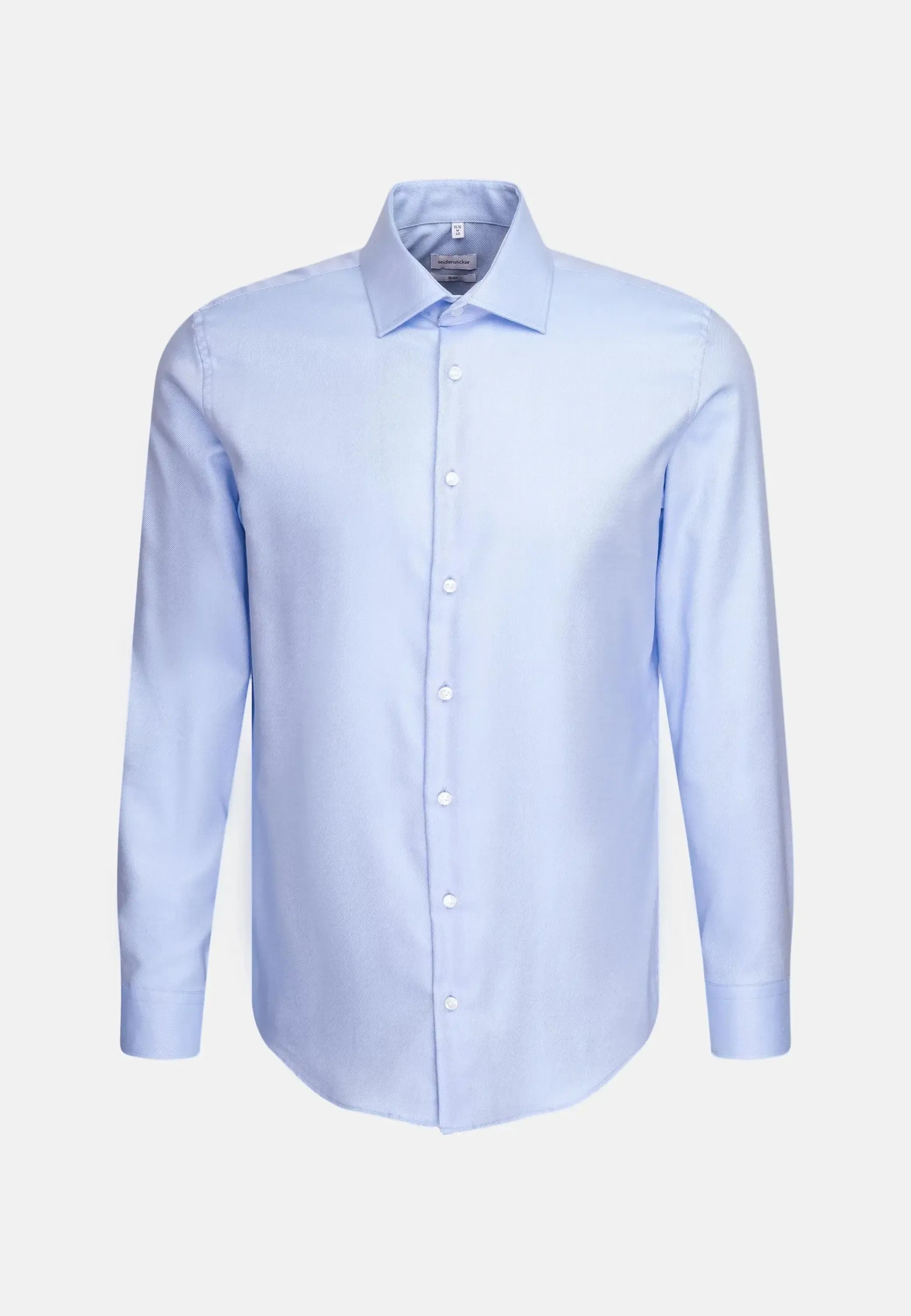 Shaped Fit Easy Iron Kent Collar Business Shirt Light Blue-seidensticker uk